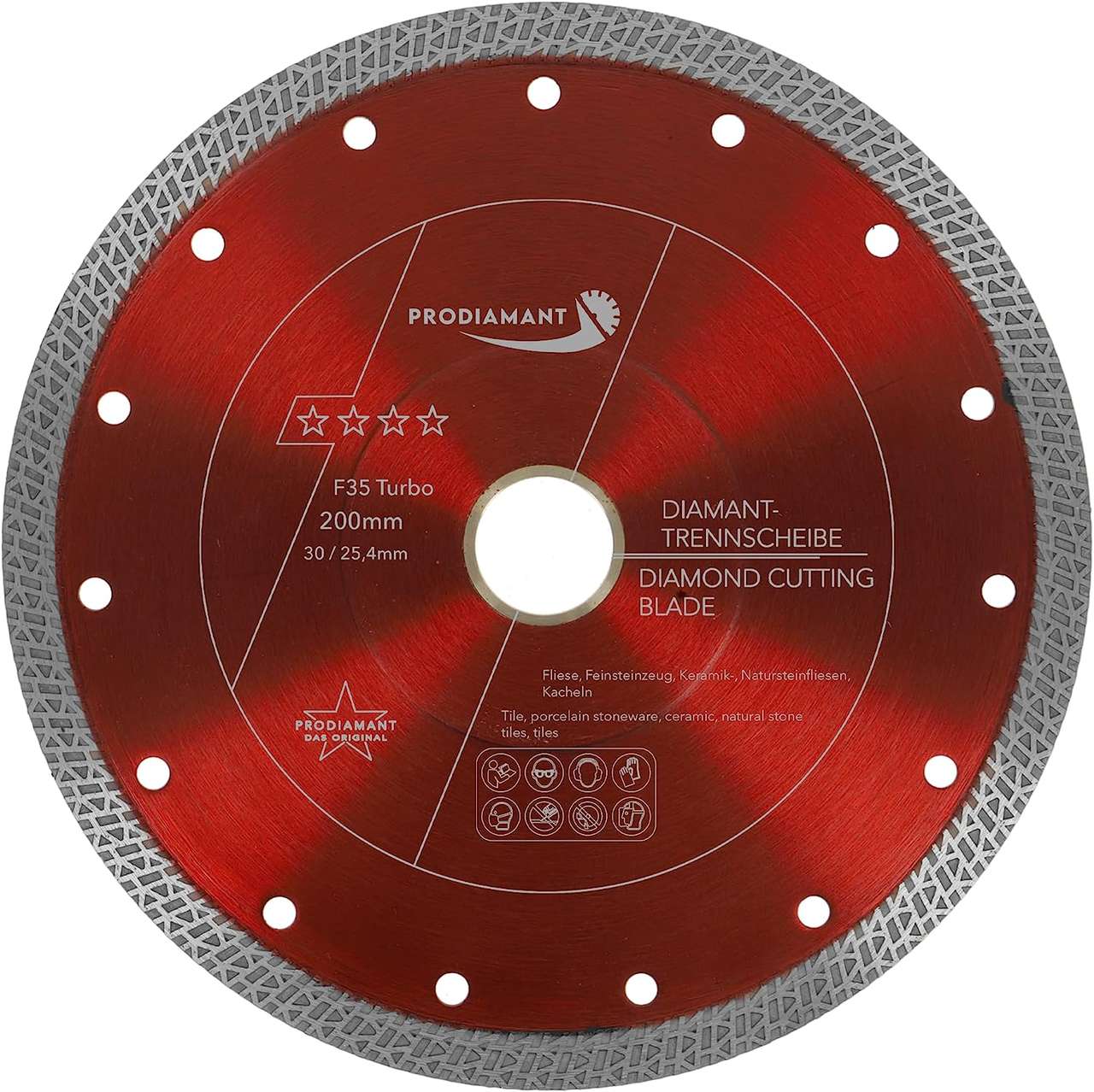 diamanttrennscheibe fliese 200mm vorne