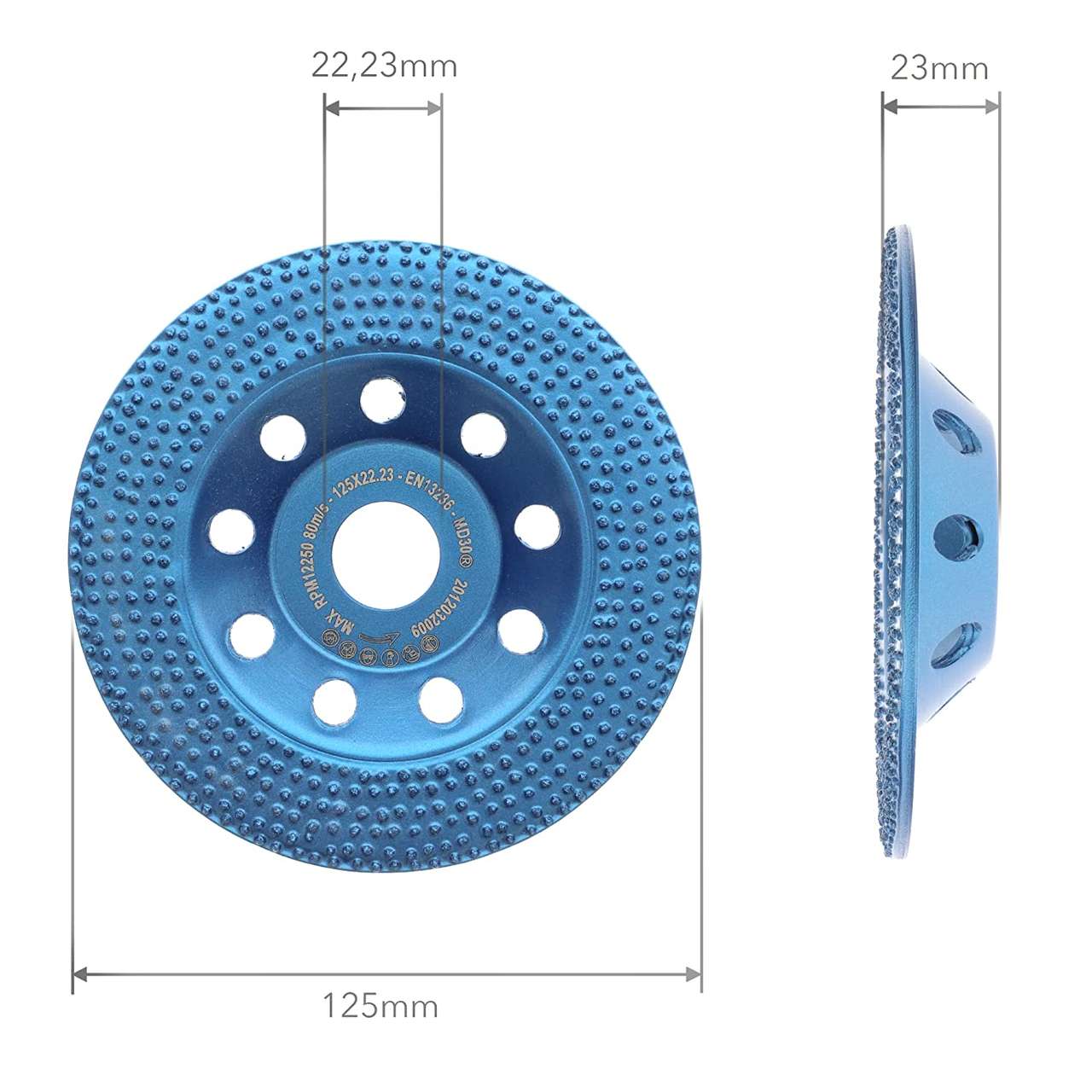 diamantschleiftopf st894 125mm abmessung