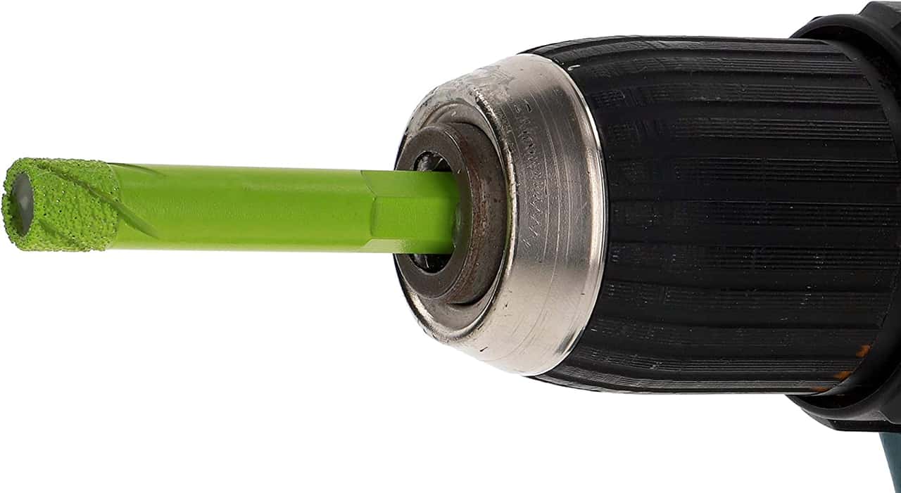 tool-elite fliesenbohrer 10mm 6-kant auf maschine