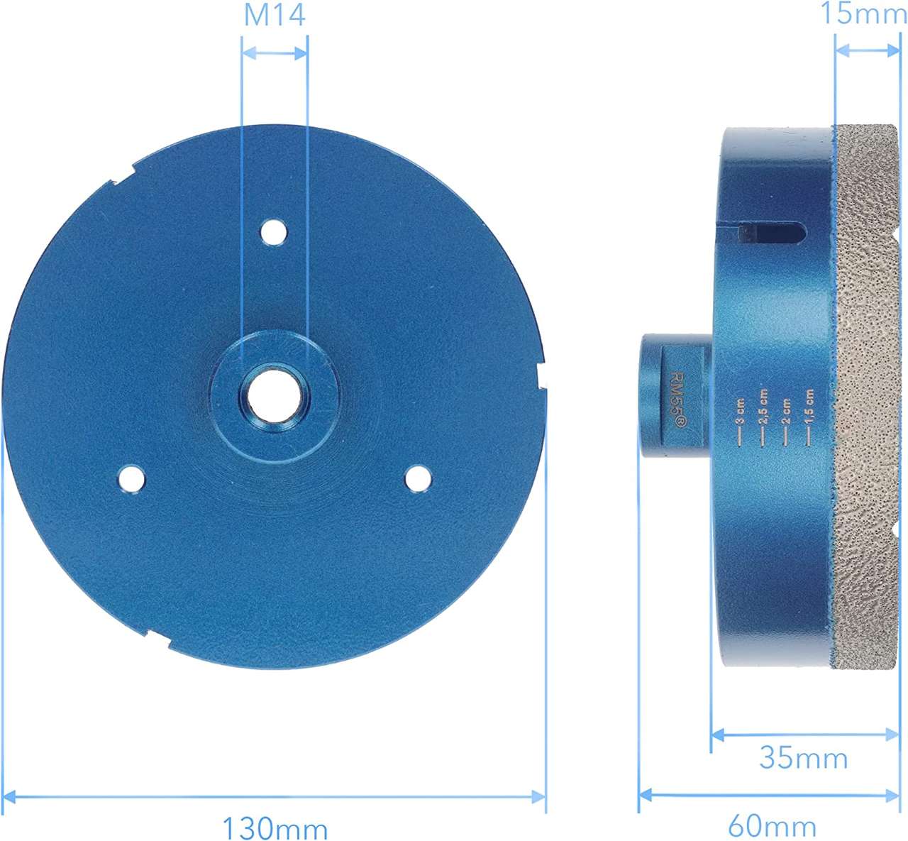 diamant fliesenbohrer db009 130mm abmessung