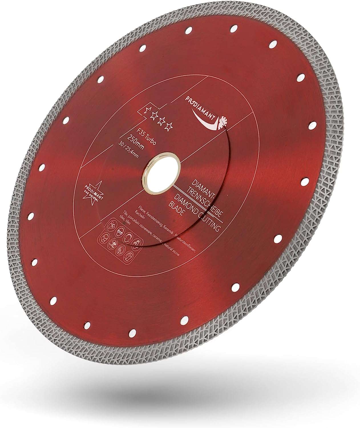 diamanttrennscheibe fliese 250mm schraeg