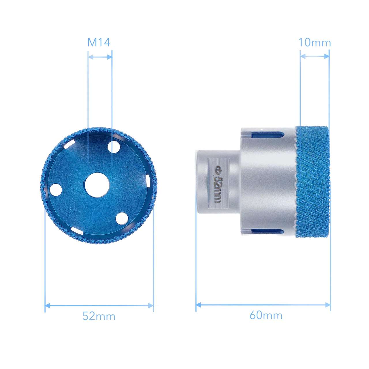matrix fliesenbohrer db70 52mm abmessung