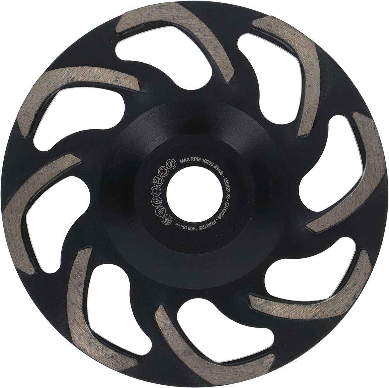 schleiftopf Boomerang 150mm 22 vorne