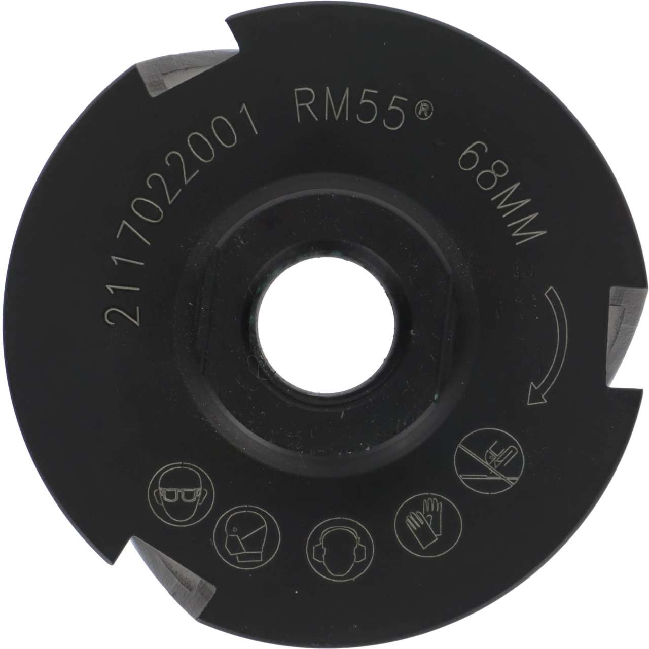 diamant-dosensenker-matrix-schwarz-68mm-oben