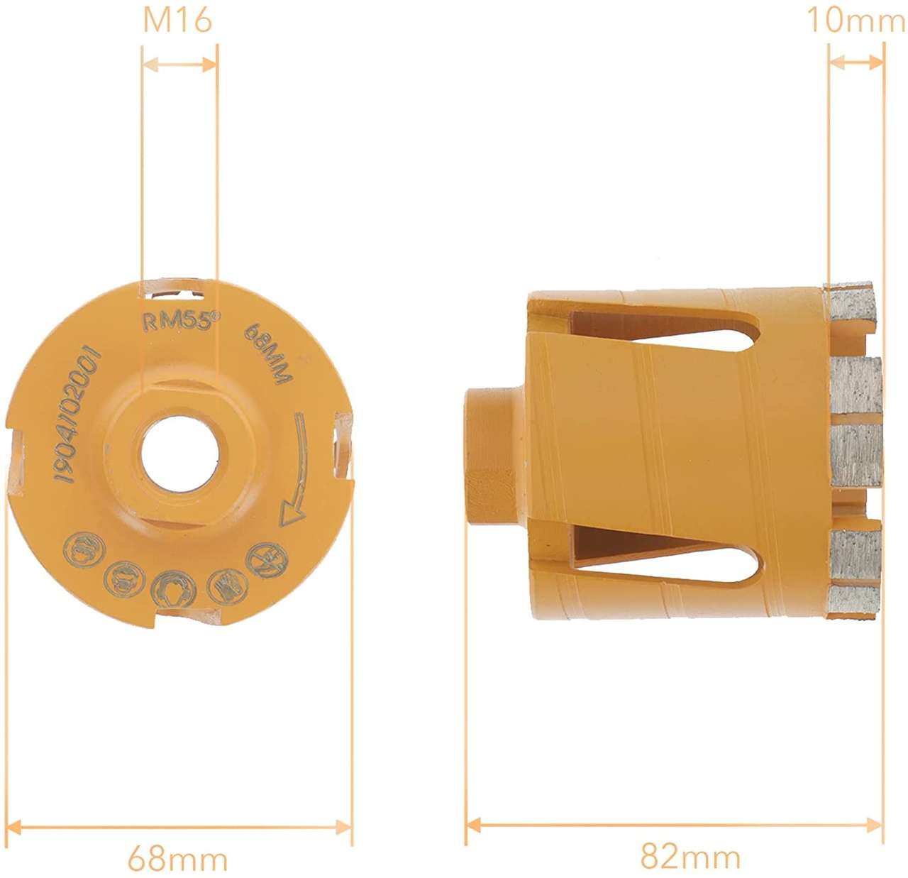 dosensenker orange 68mm abmessung