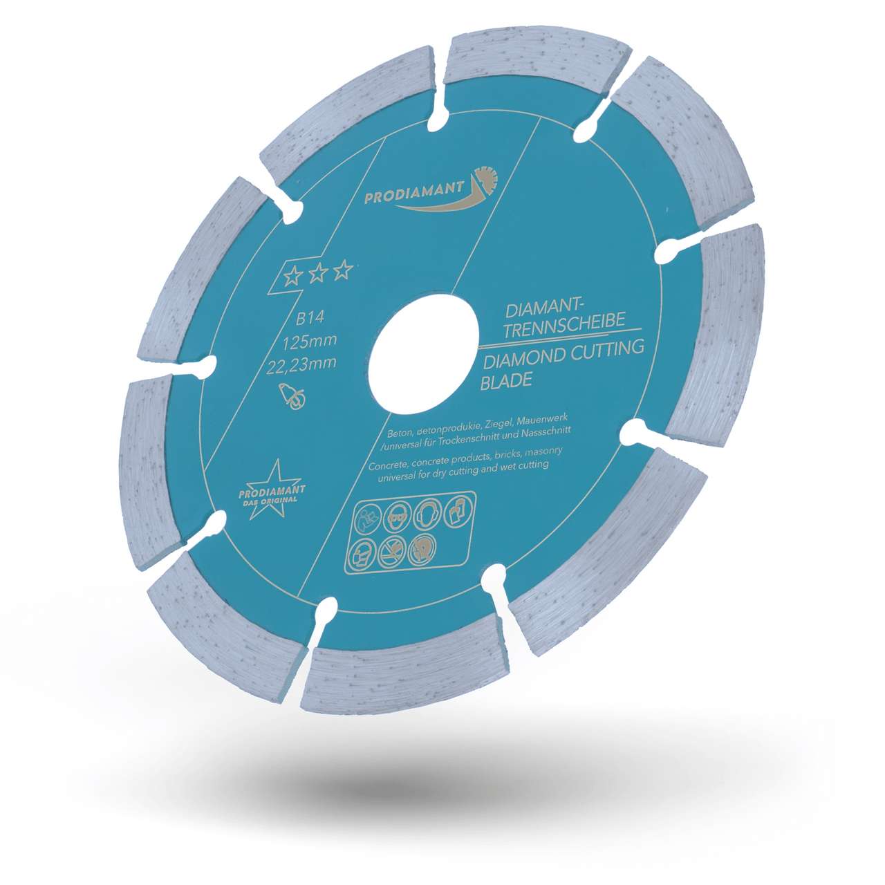 diamanttrennscheibe b14 125mm schraeg