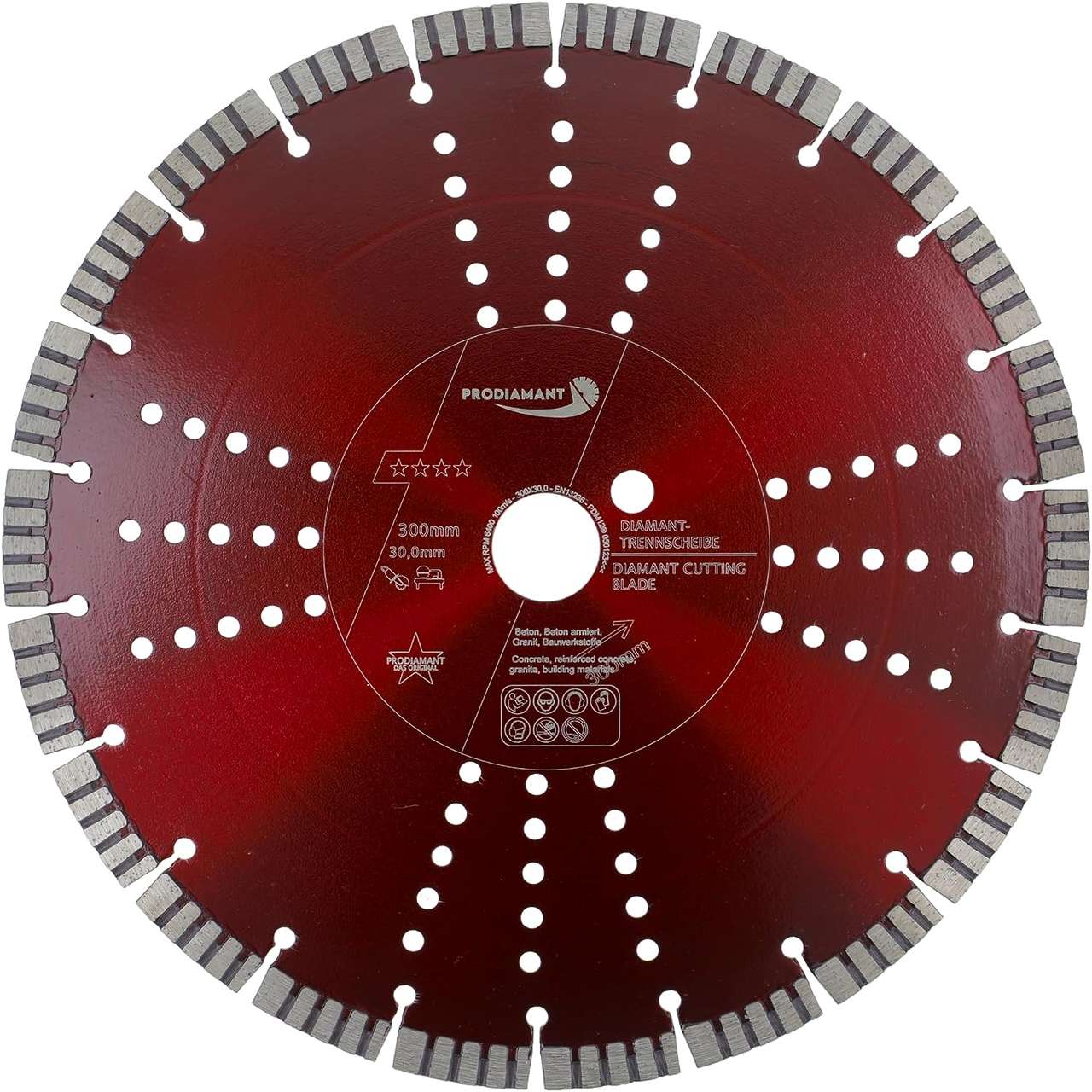 diamanttrennscheibe pro15 300mm 30 vorne