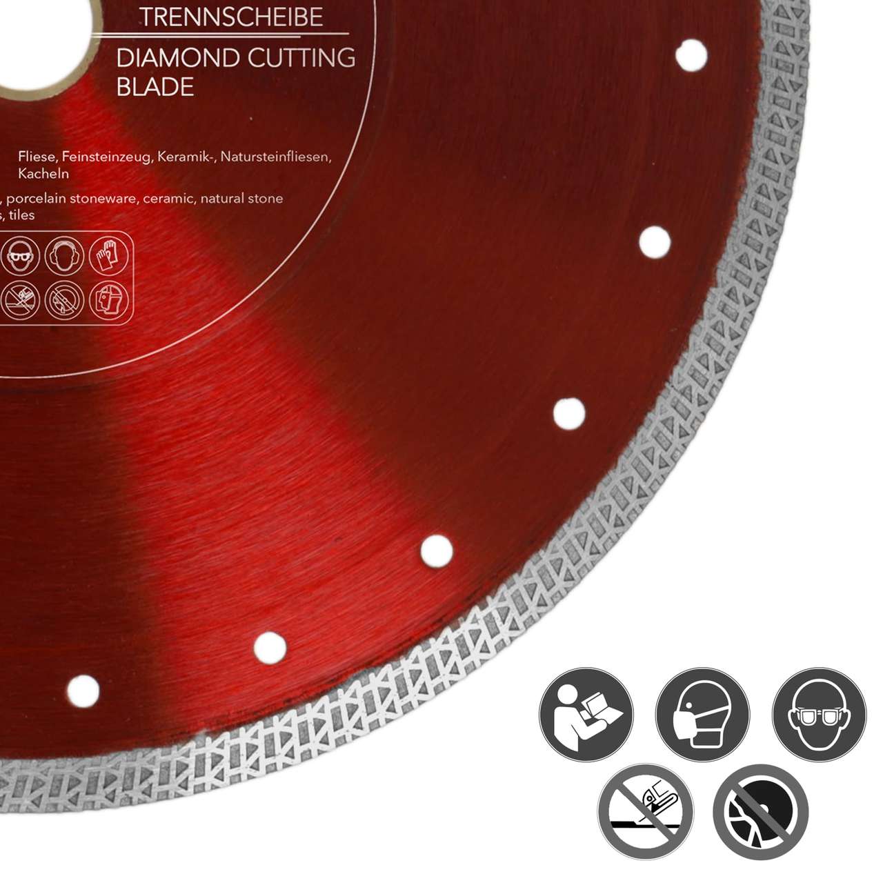 diamanttrennscheibe fliese 300mm sicherheit