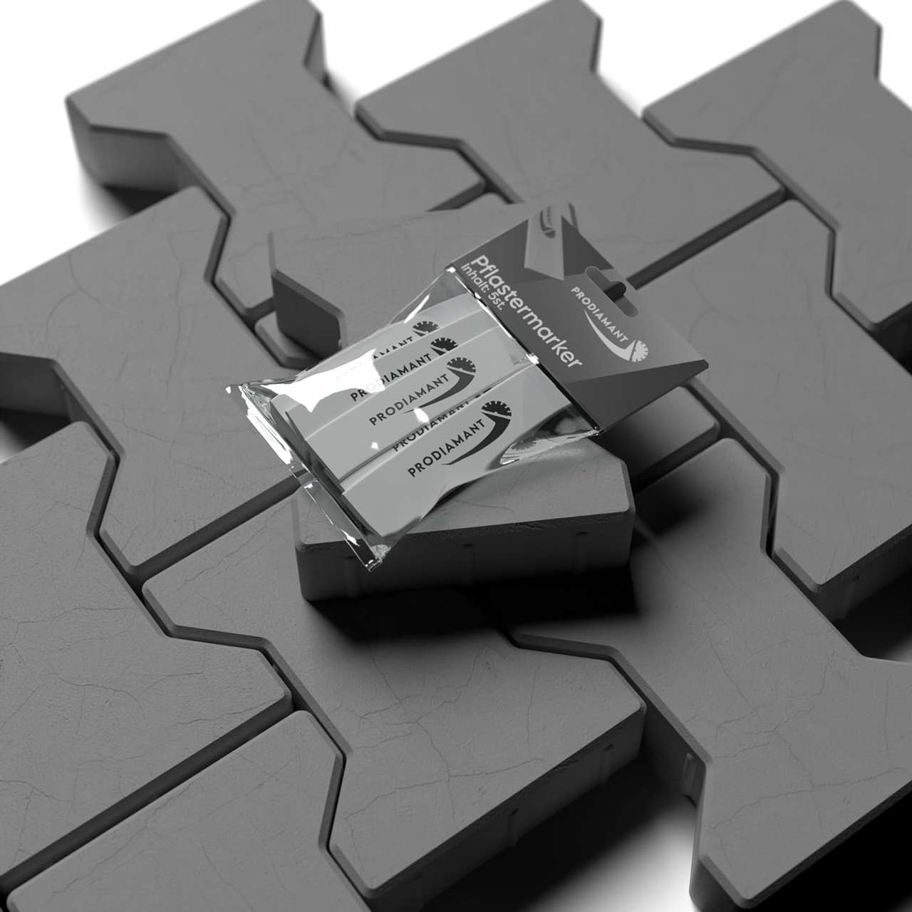 prodiamant pflastermarker auf steinen