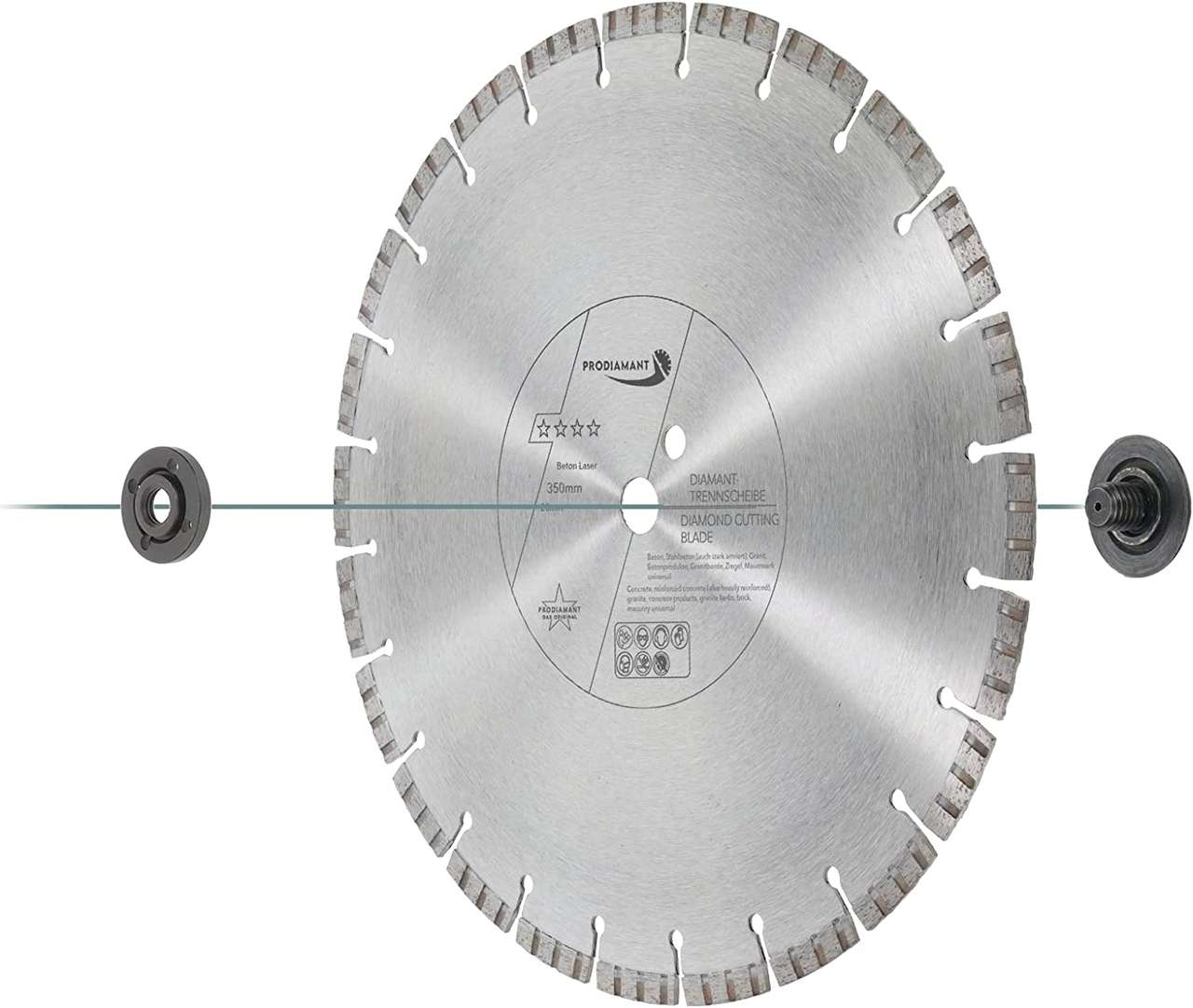 prodiamant diamanttrennscheibe b711 350mm 20mm montage