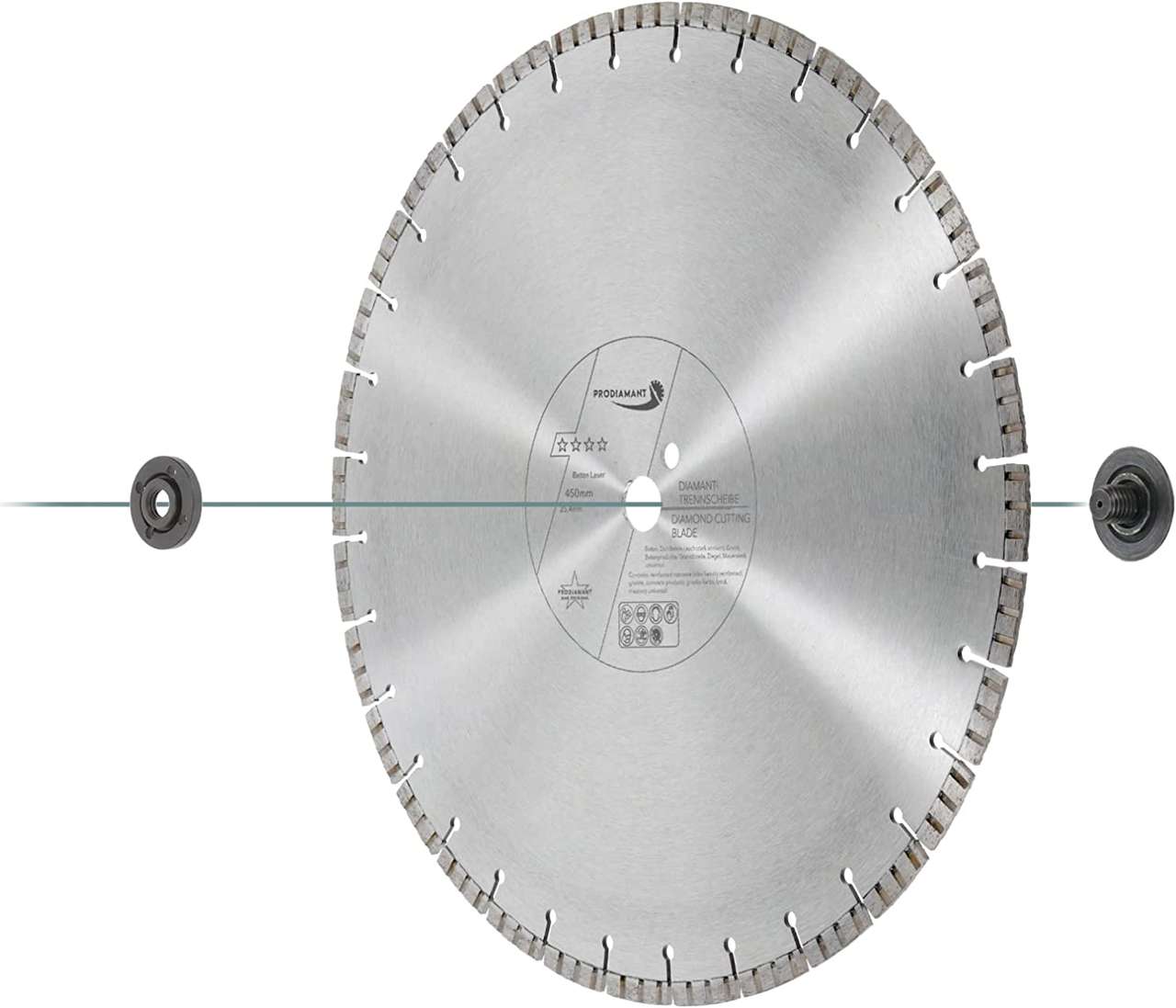 prodiamant diamanttrennscheibe b711 450mm montage