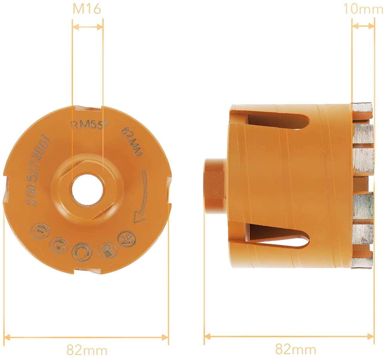 dosensenker orange 82mm abmessung