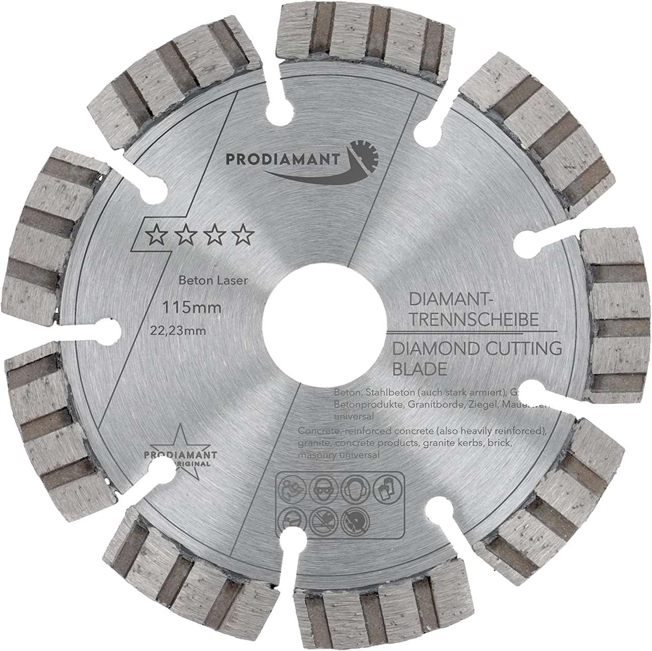 prodiamant diamanttrennscheibe b711 115mm vorne