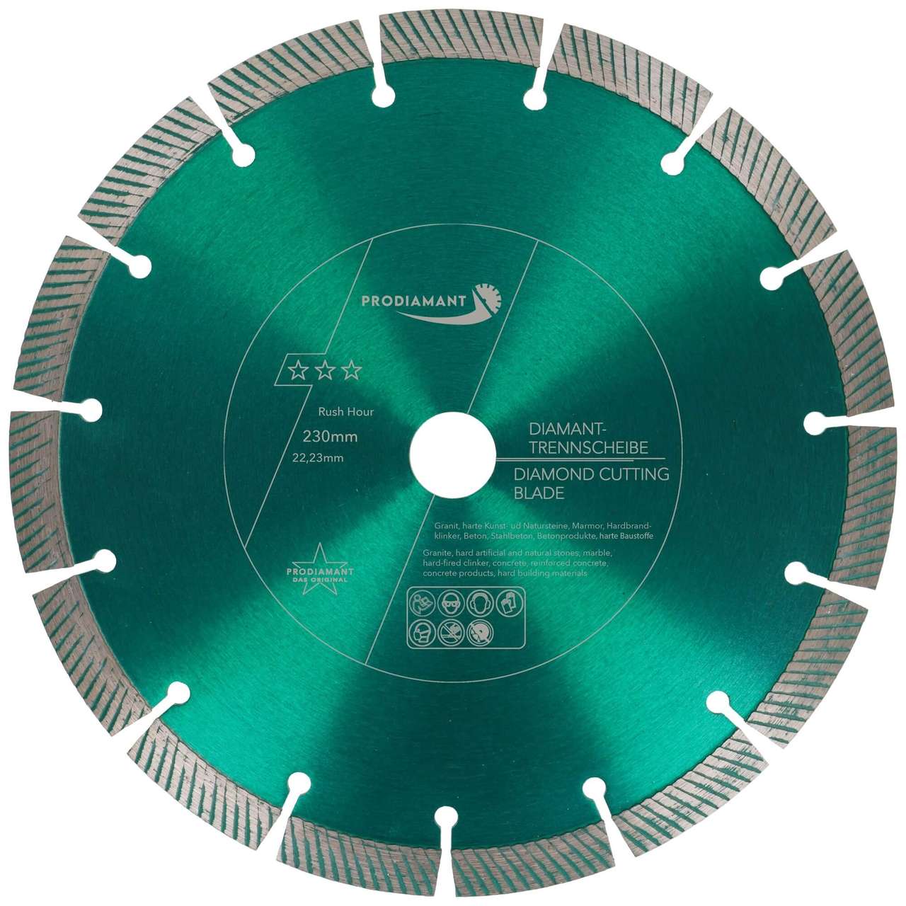 diamanttrennscheibe rushhour 230mm vorne