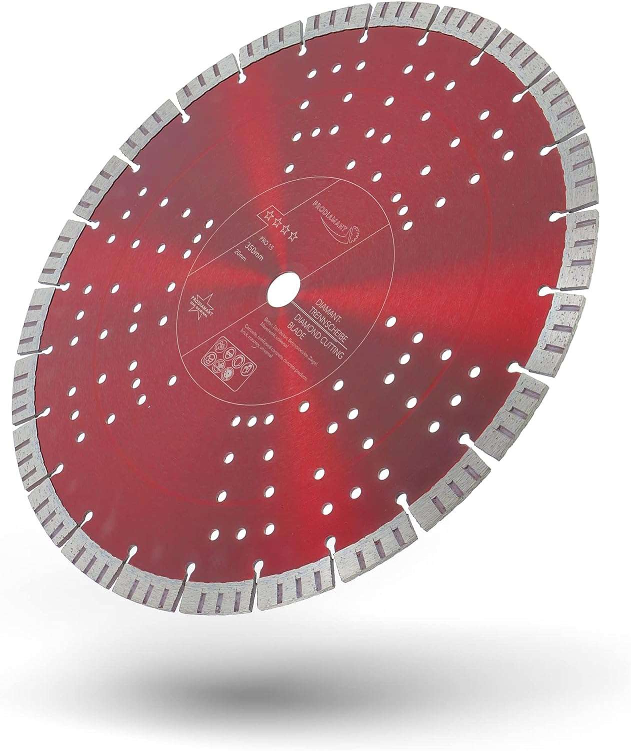 diamanttrennscheibe pro15 350mm 20 schraeg