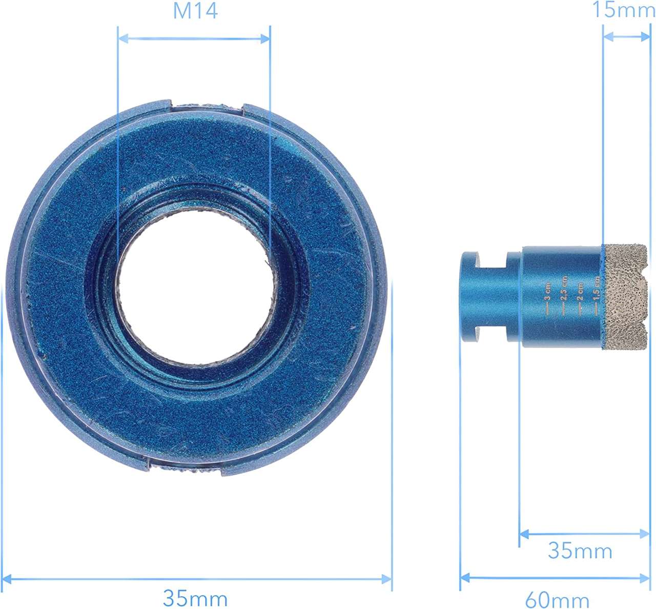diamant fliesenbohrer db009 38mm abmessung