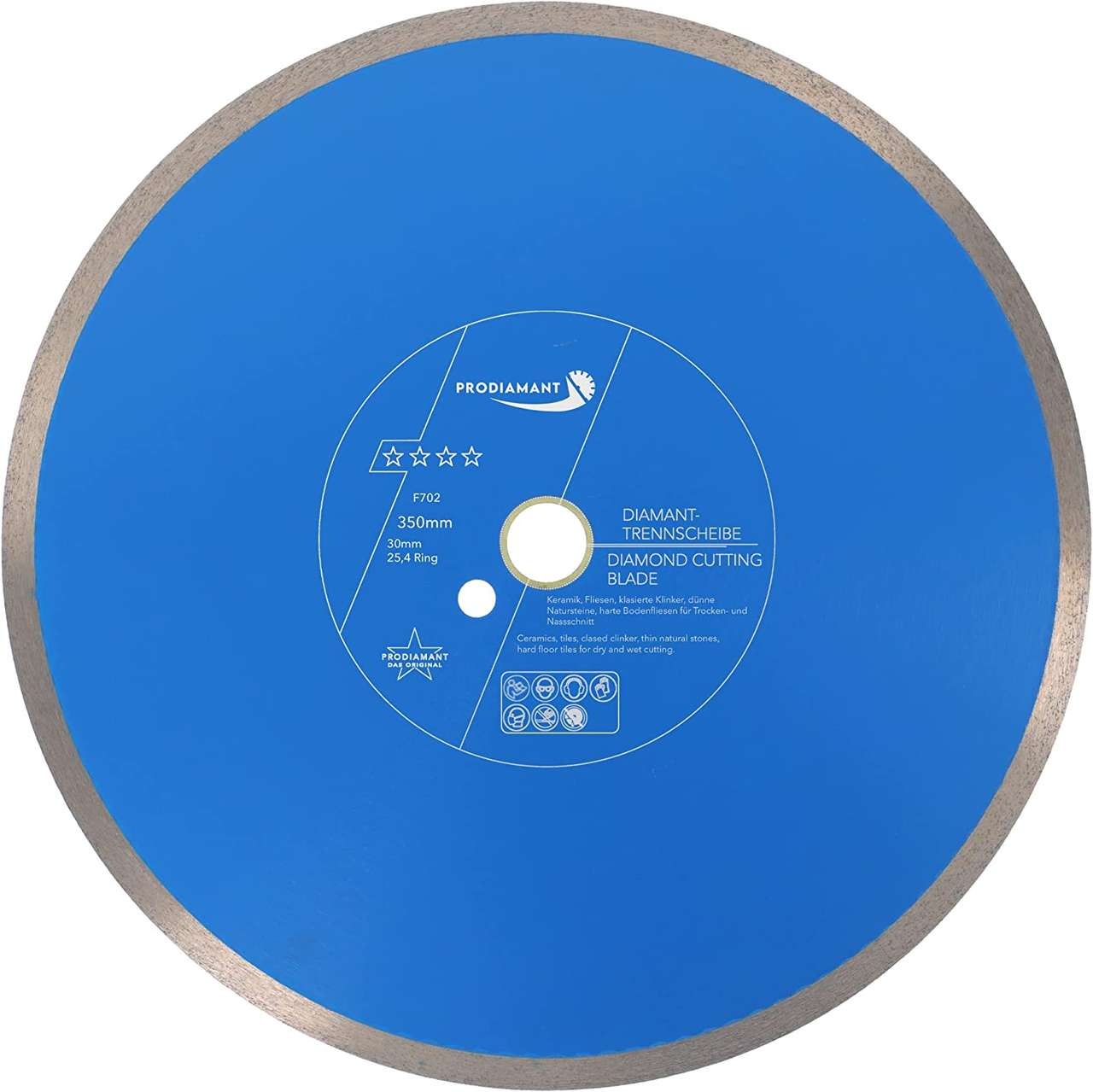 prodiamant diamanttrennscheibe fliese f702 350mm vorne