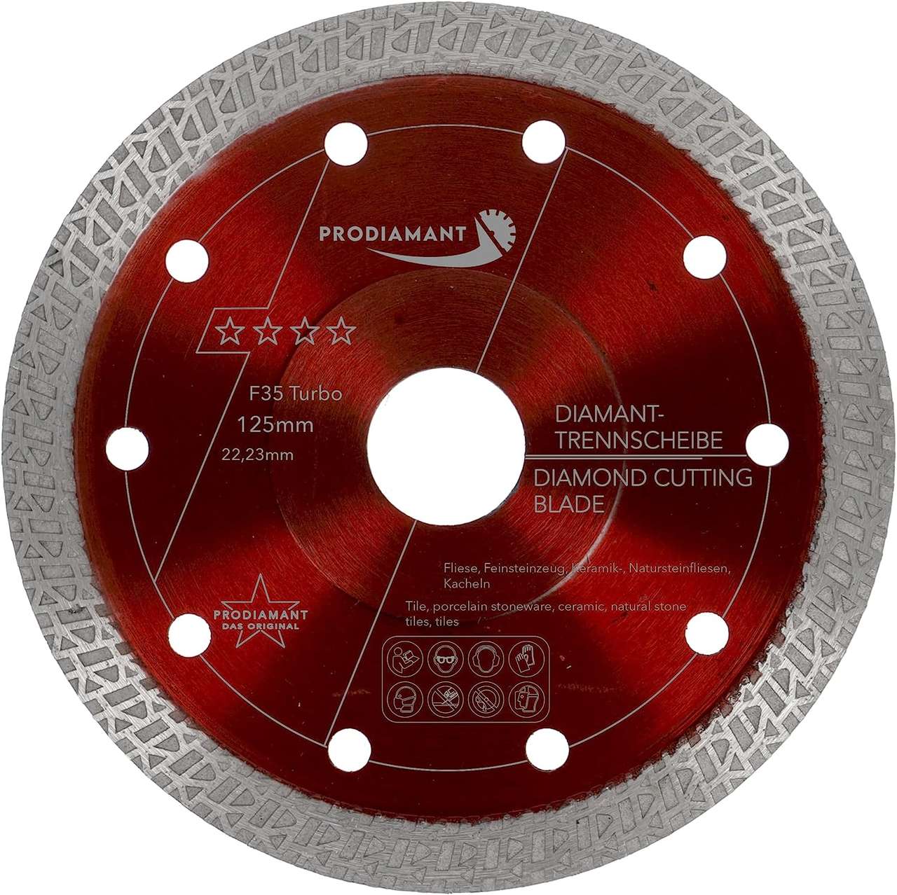 diamanttrennscheibe fliese 125mm vorne
