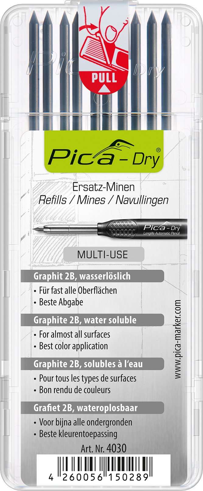Ersatzminen 4030 für Pica DRY 3030 4030_Pica-DRY-Refills_Graphite_web