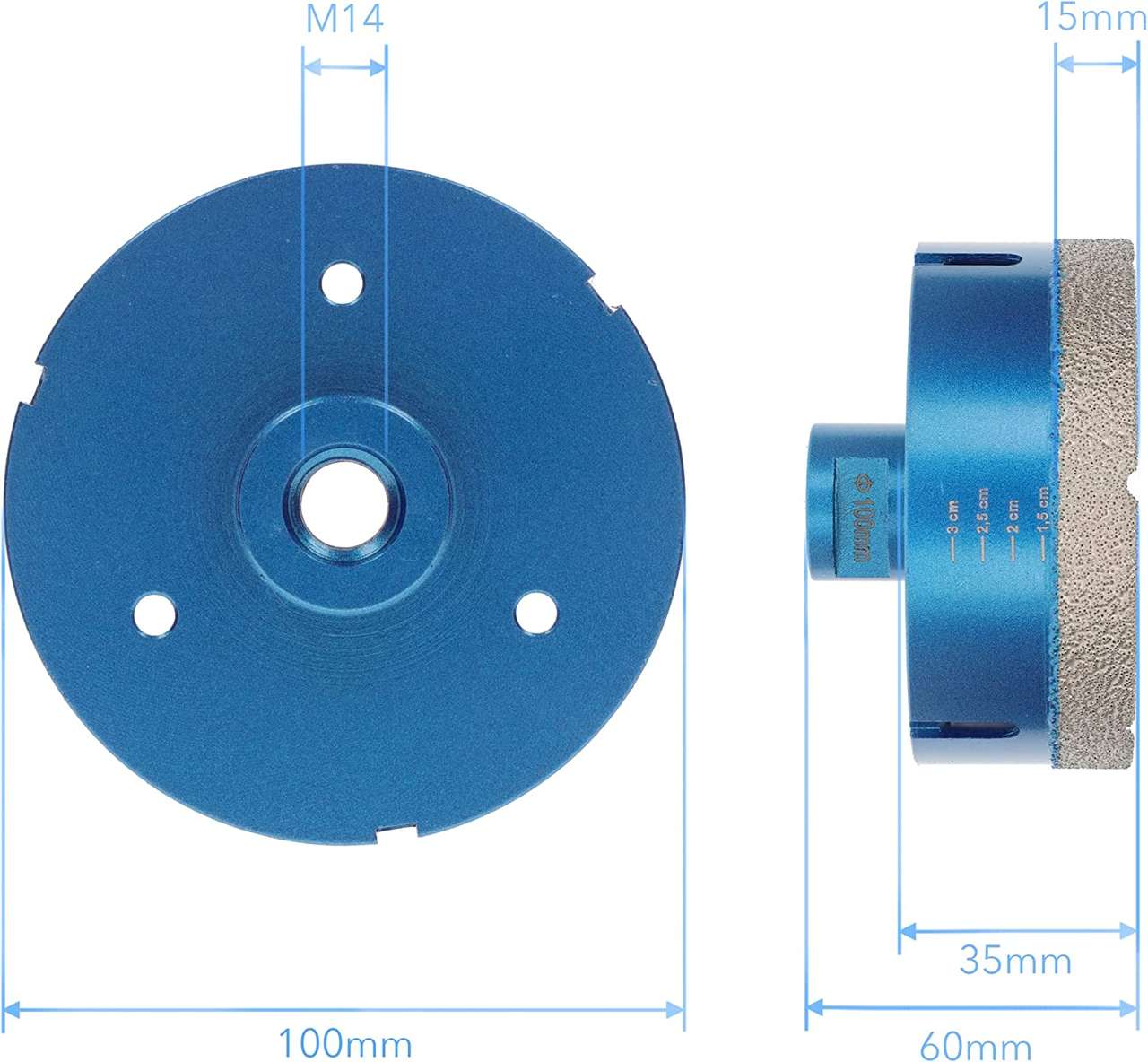 diamant fliesenbohrer db009 100mm abmessung