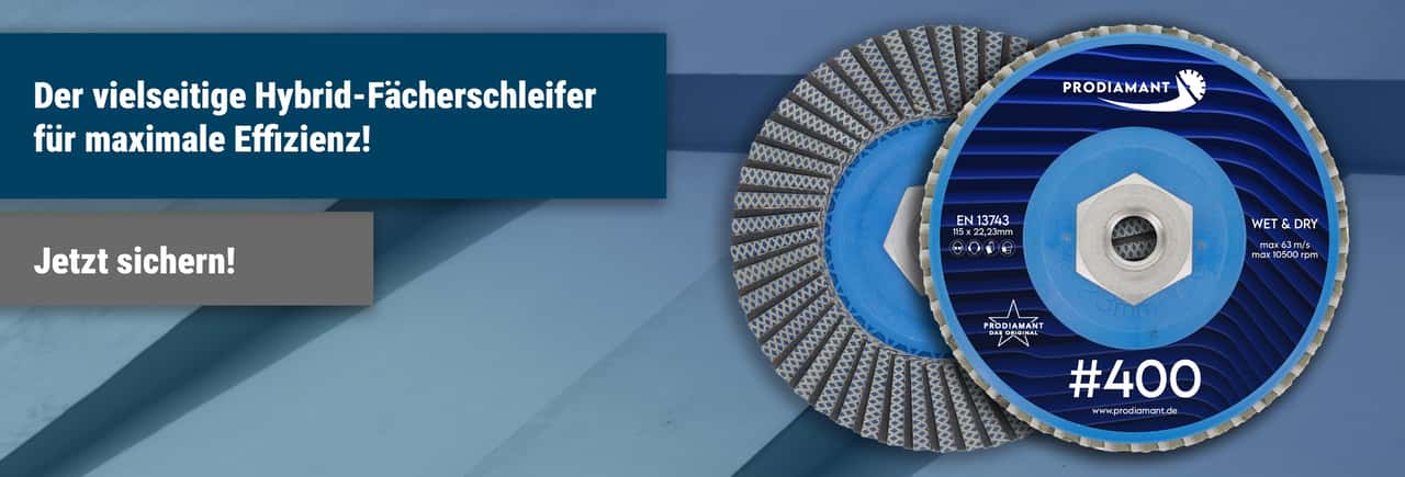 Diamant Fächerscheibe Hybrid Korn 400