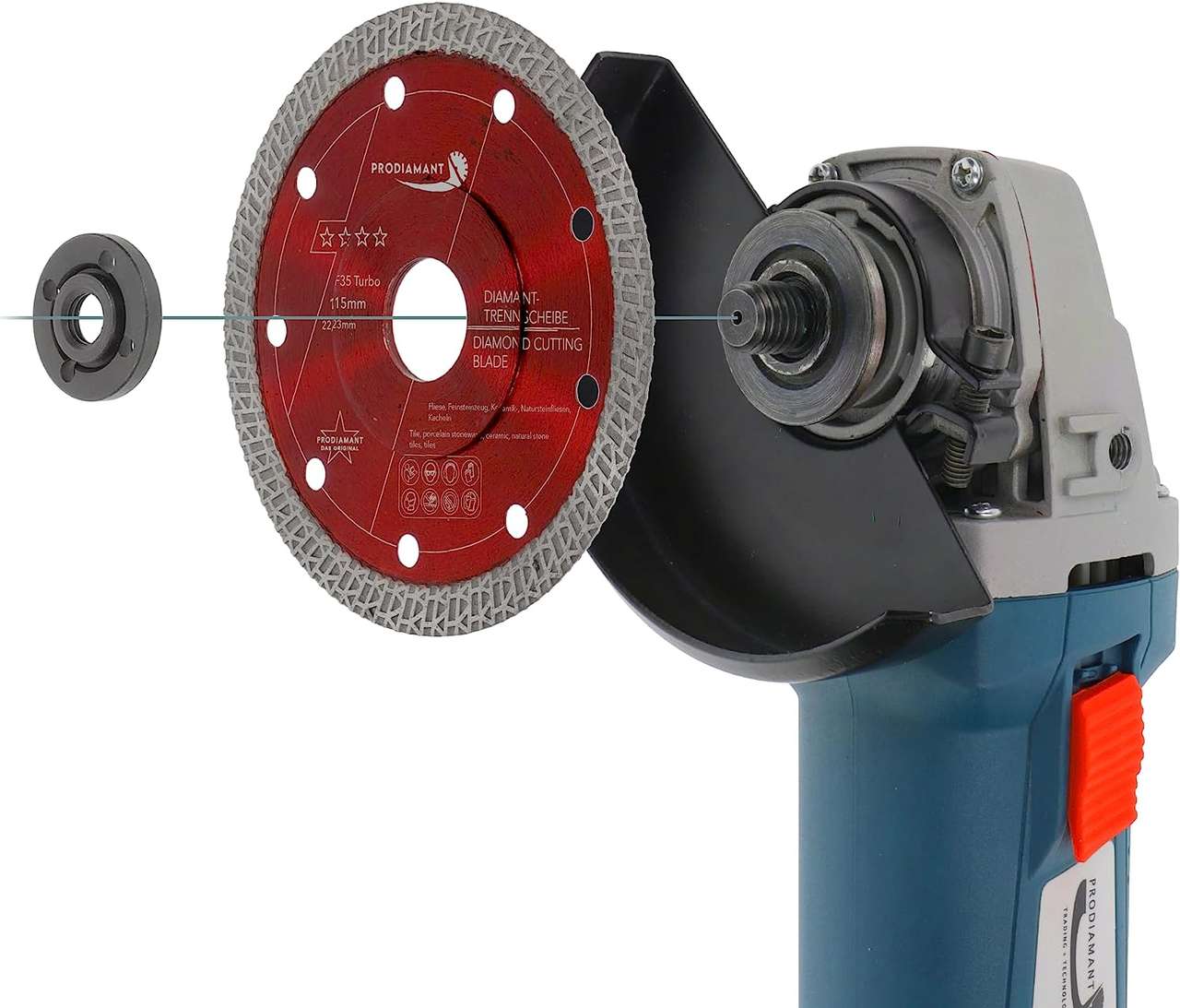 diamanttrennscheibe fliese 115mm montage