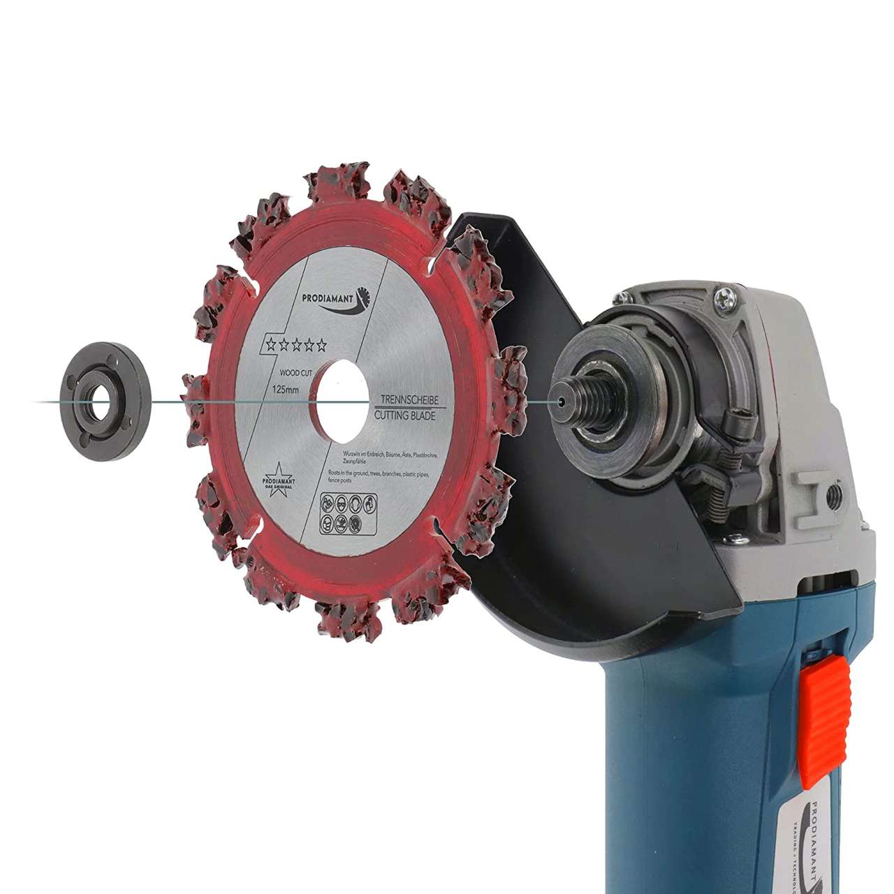 hartmetall trennscheibe woodcut 125mm montage