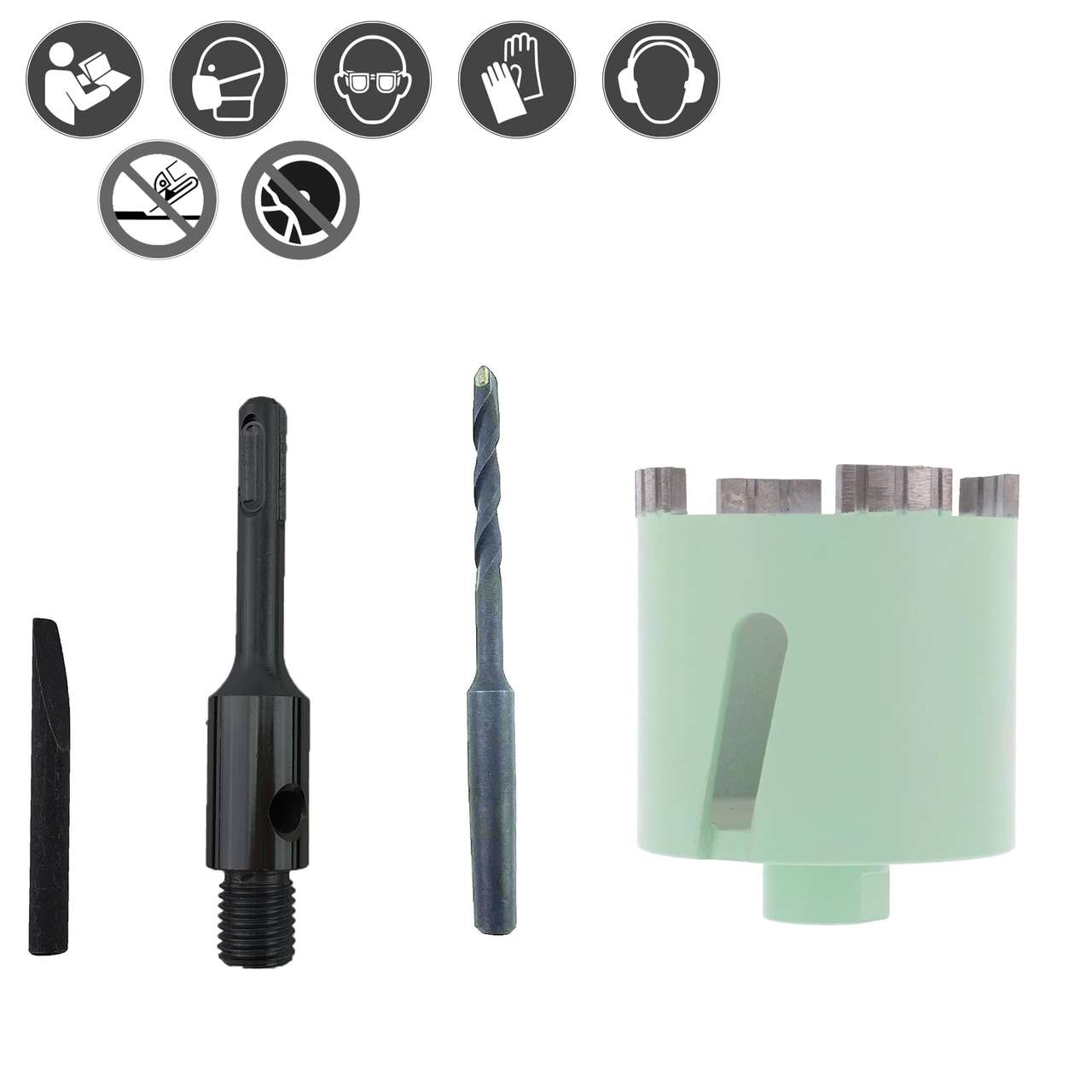 tool-elite diamant dosensenker set turbo 82mm sicherheit