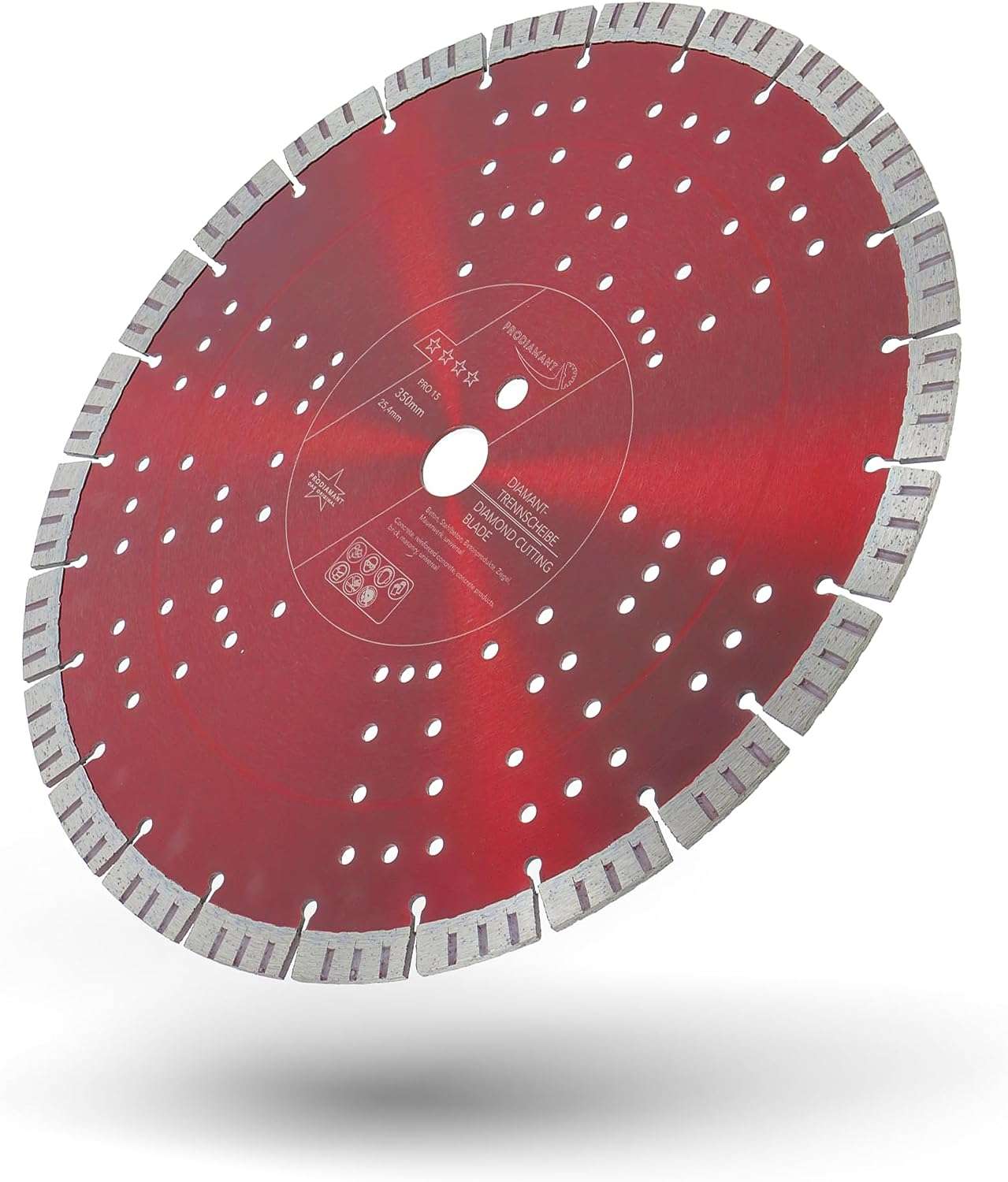 diamanttrennscheibe pro15 350mm 25 schraeg