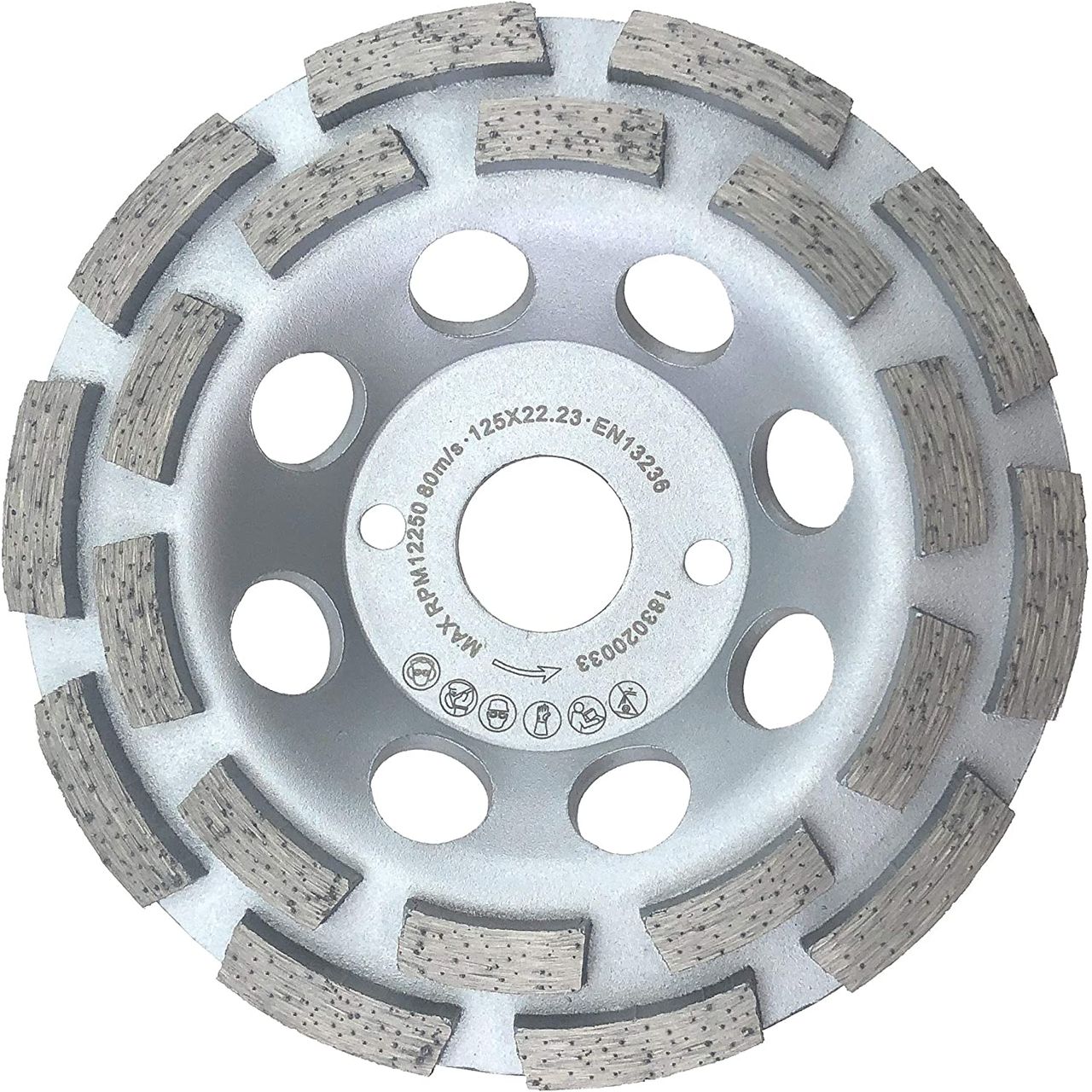 schleiftopf doppelreihe 125mm vorne