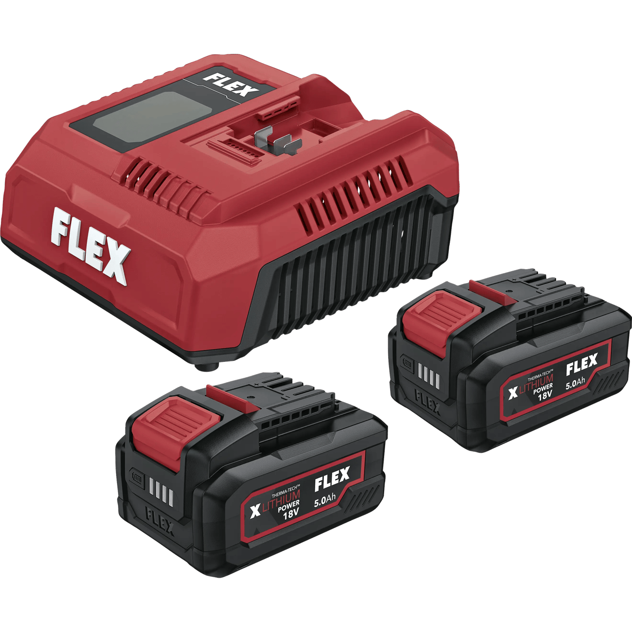 FLEX P-Set 18-55 CA2 mit 2 Akkus 18 V 5,0 Ah und Schnellladegerät