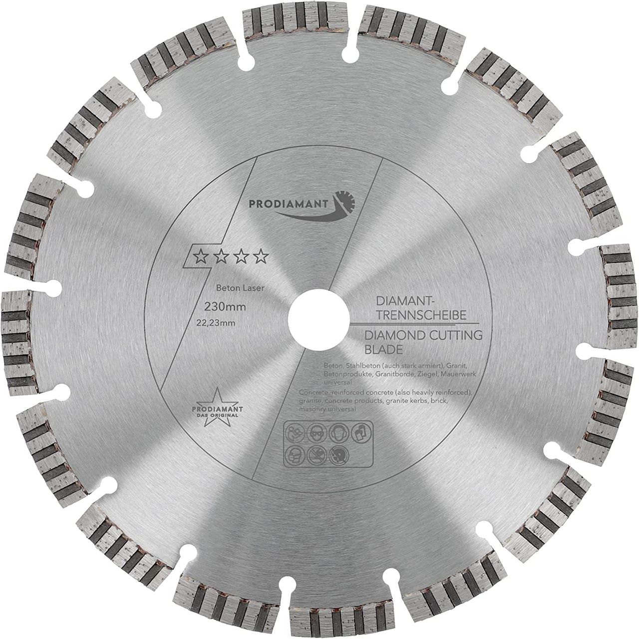 prodiamant diamanttrennscheibe b711 230mm vorne