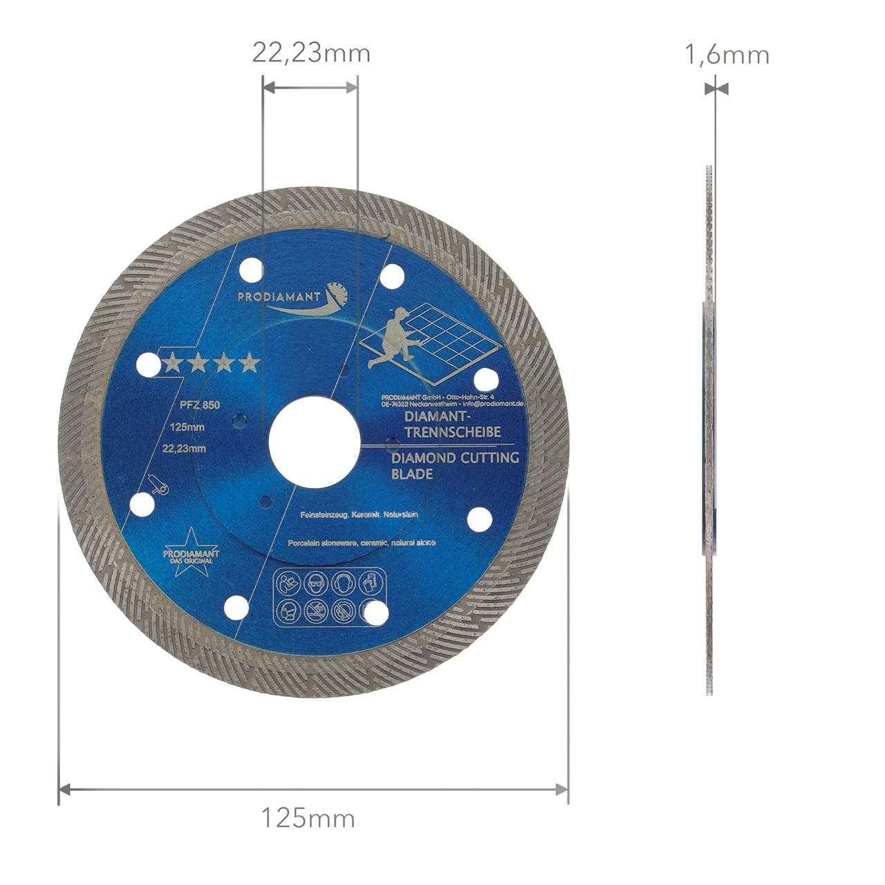 prodiamant-diamanttrennscheibe-fz850-feinsteinzeug-125mm-abmessung