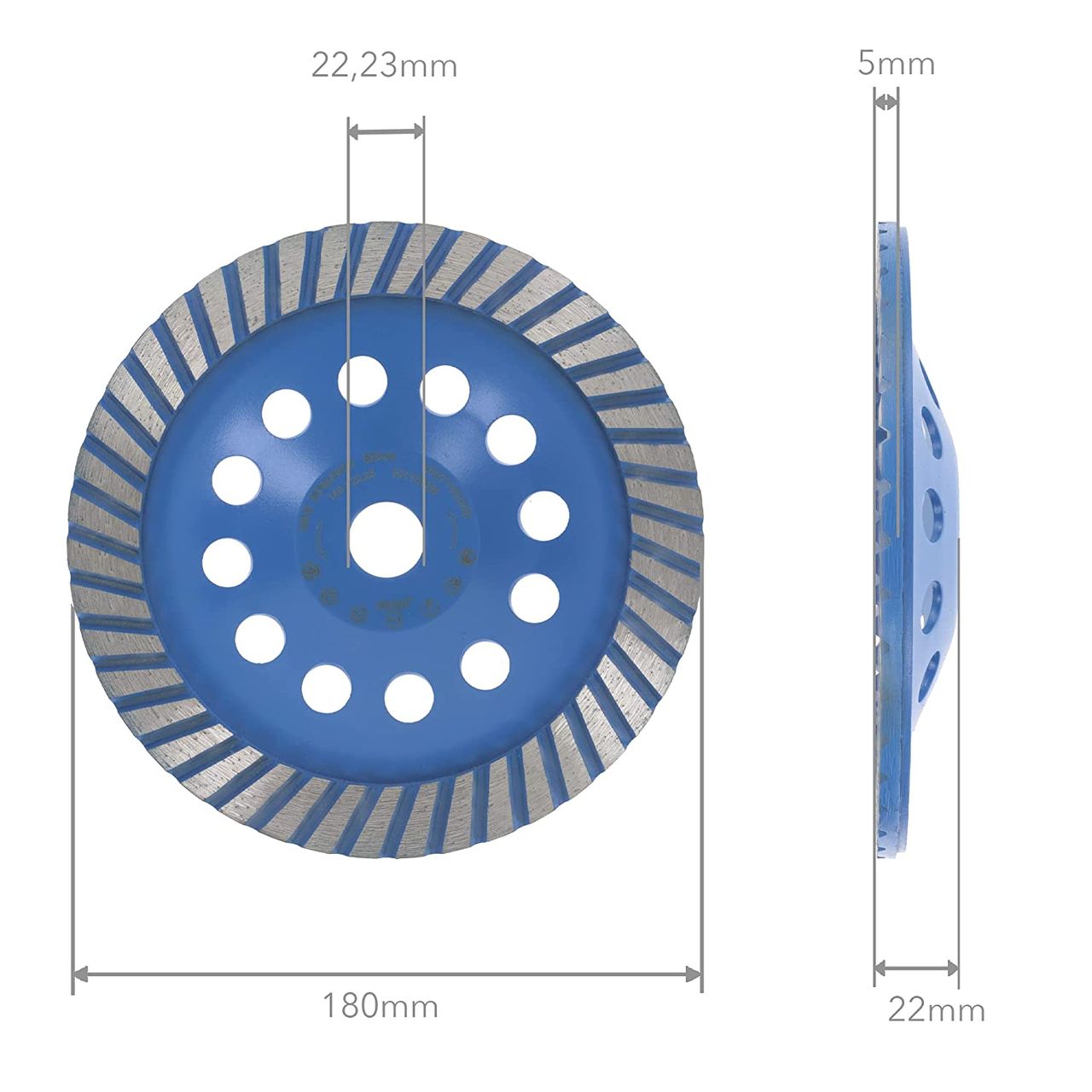 prodiamant faecher diamantschleiftopf st74 180mm abmessung