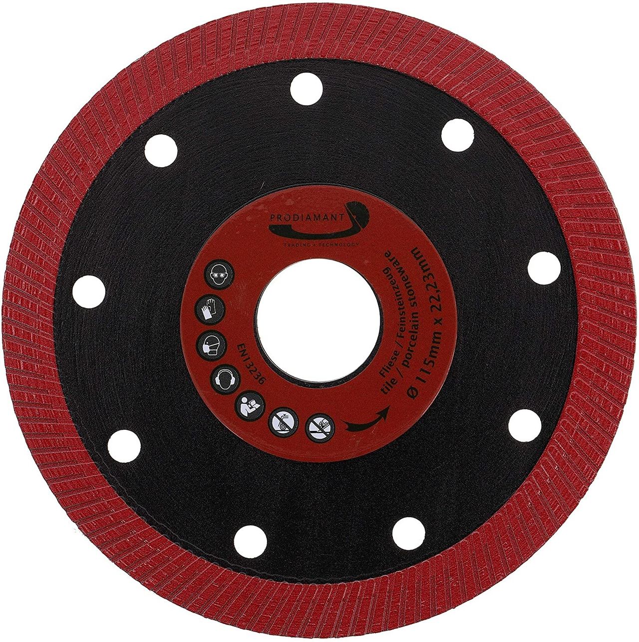 diamanttrennscheibe colorflash rot 115mm