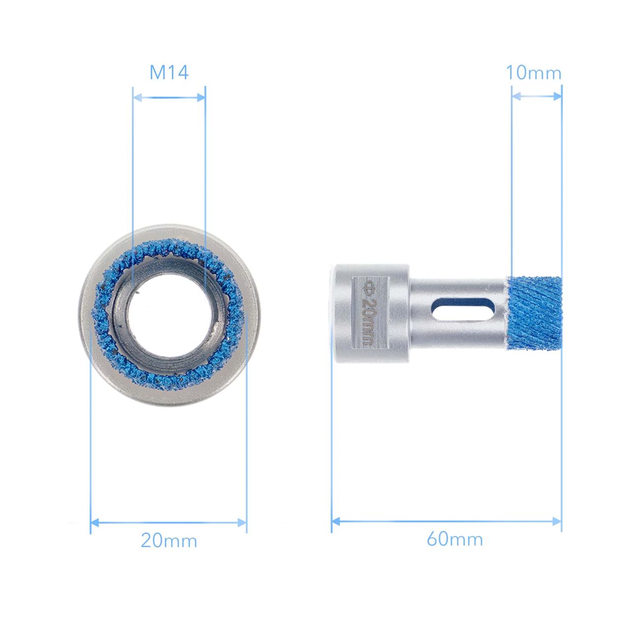 matrix fliesenbohrer db70 20mm abmessung