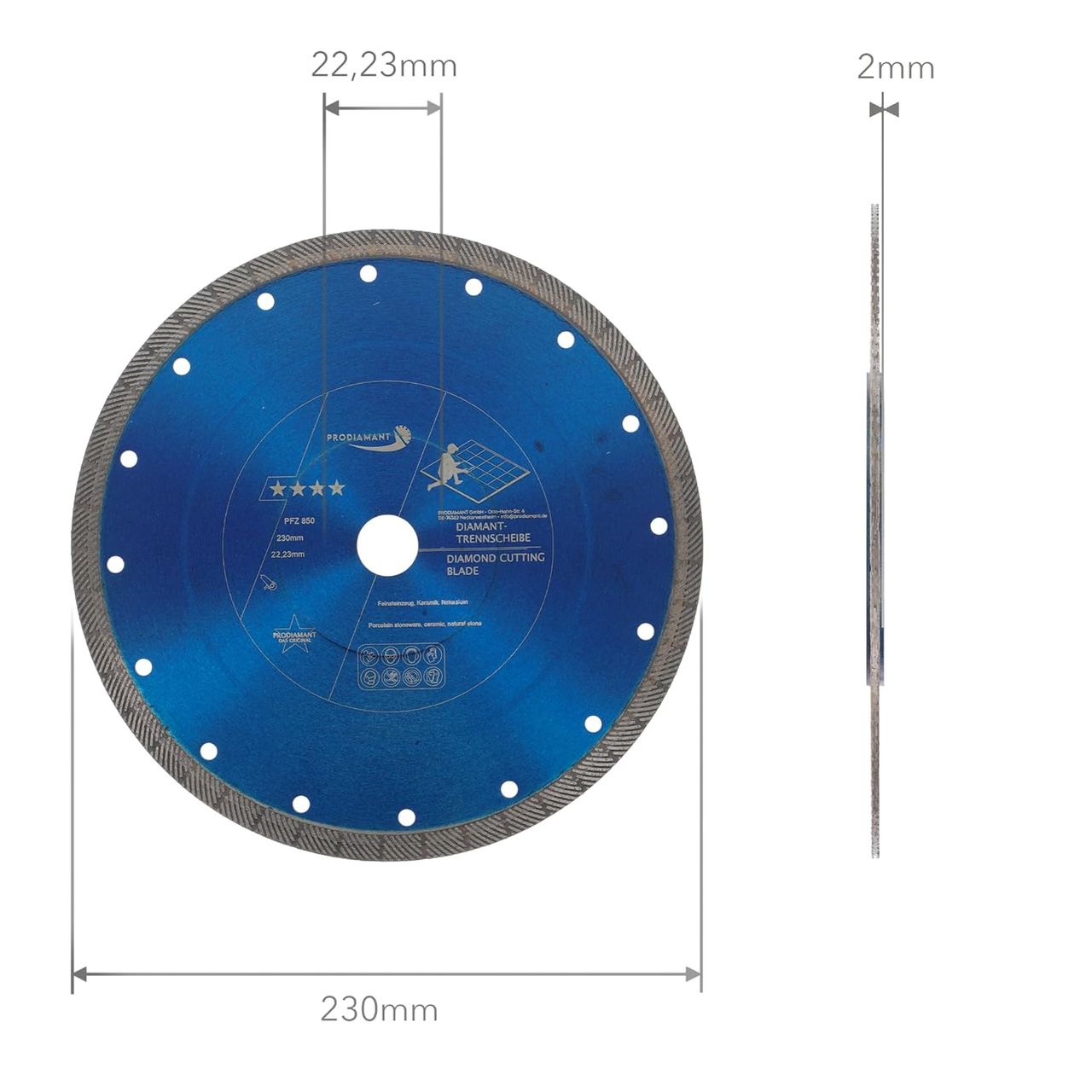 prodiamant-diamanttrennscheibe-fz850-feinsteinzeug-230mm-abmessung