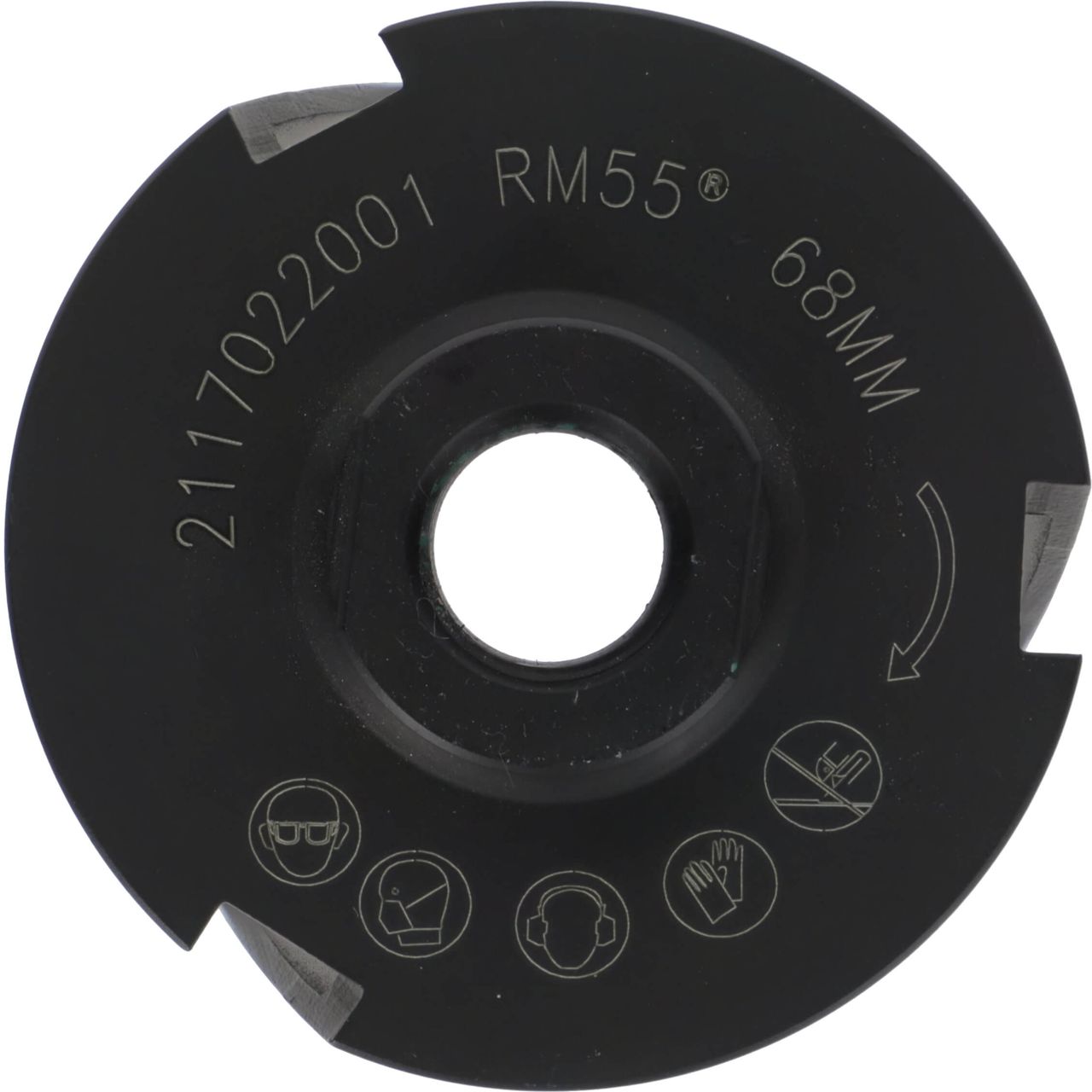 diamant-dosensenker-matrix-schwarz-68mm-oben