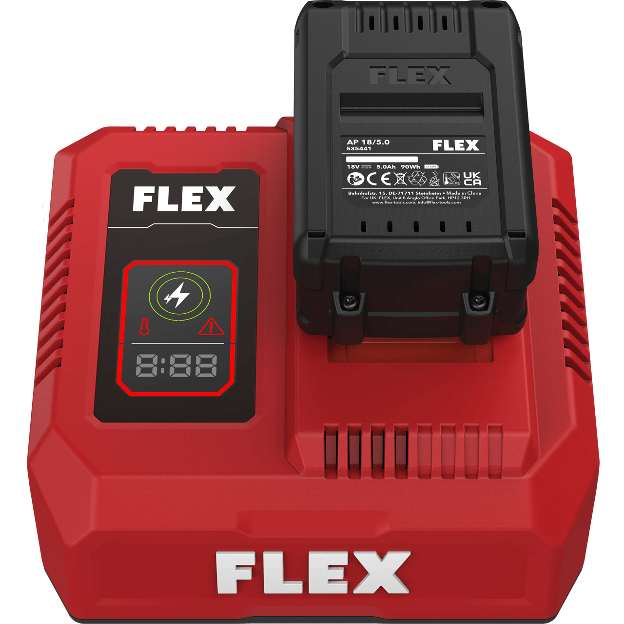 FLEX CA2 12/18 Schnellladegerät mit LED-Farbdisplay – Ansicht 5