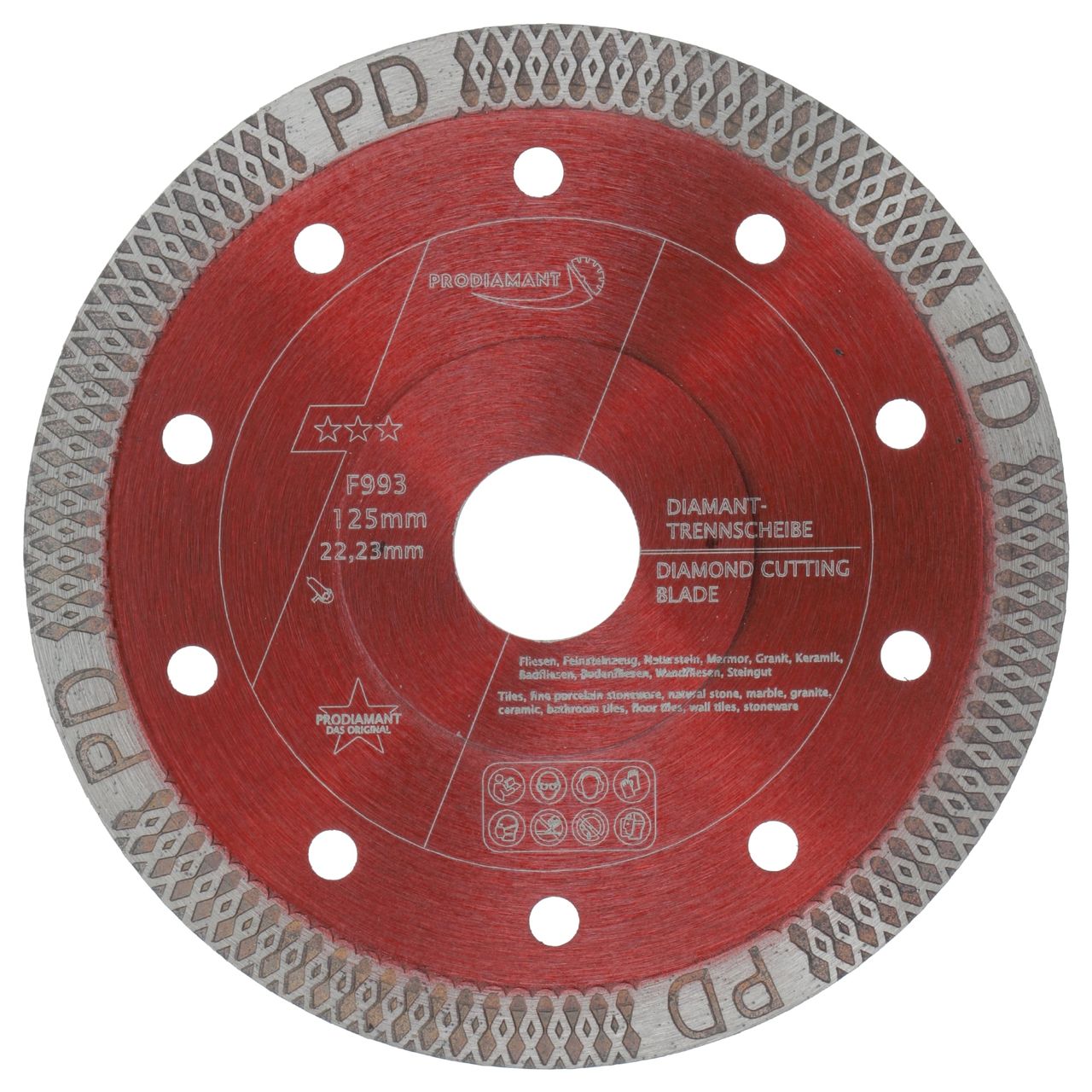 diamanttrennscheibe pd fliese 125mm vorne