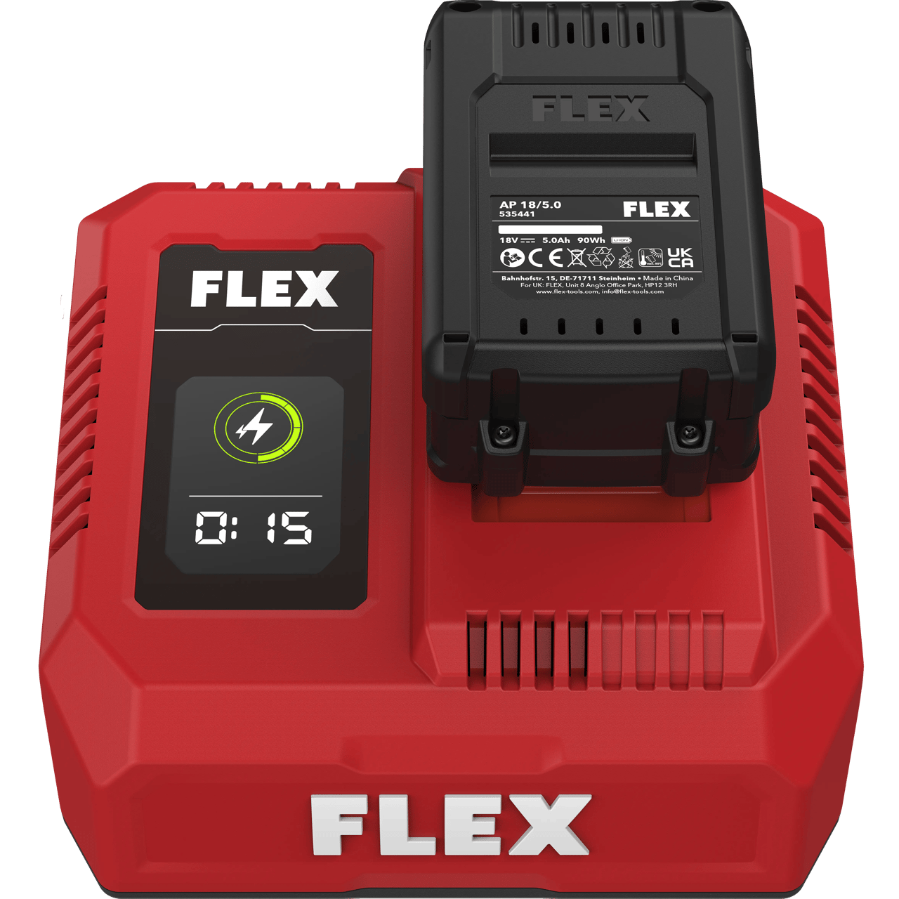 FLEX CA2 12/18 Schnellladegerät mit LED-Farbdisplay – Ansicht 4