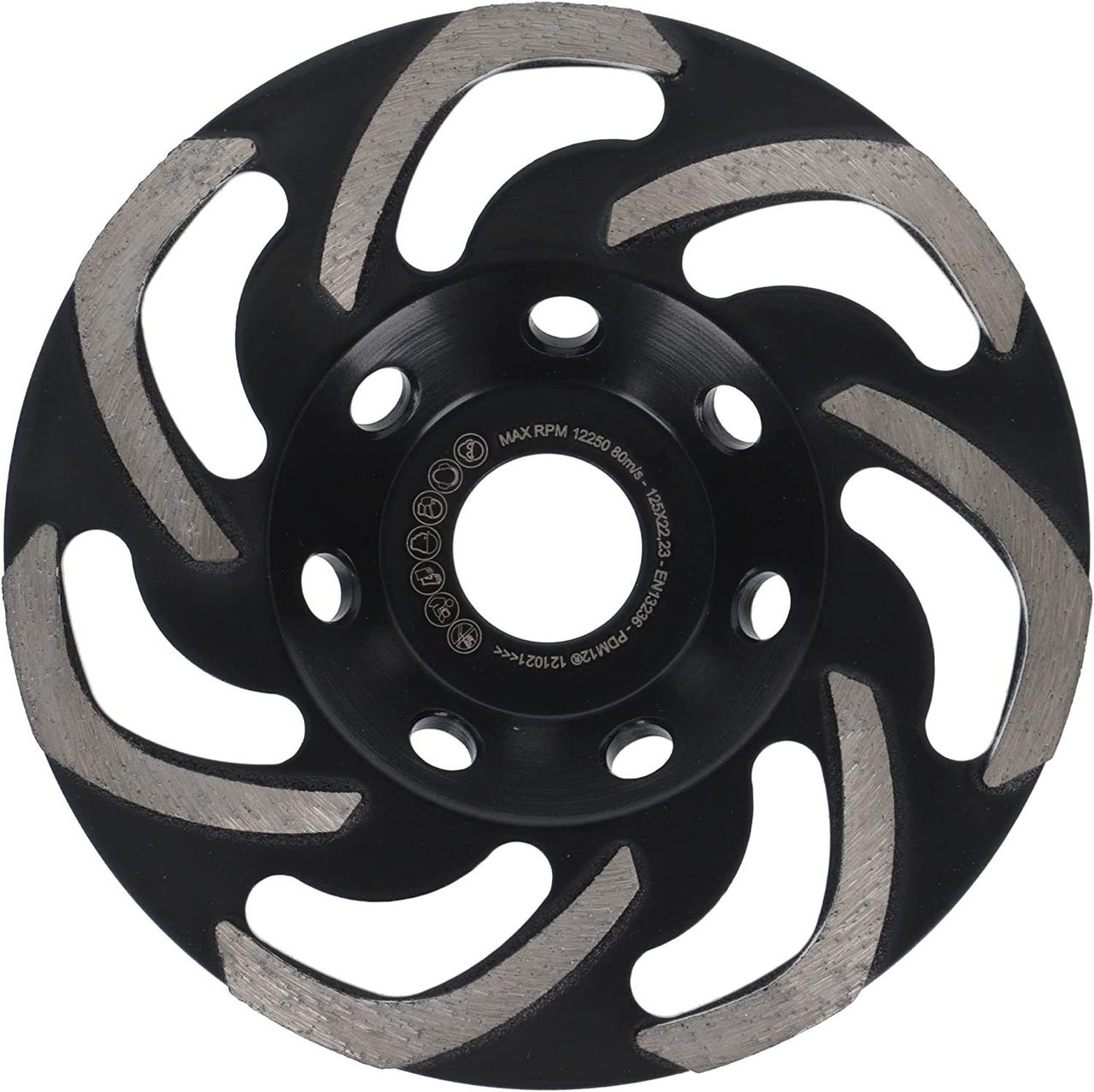 schleiftopf Boomerang 125mm vorne