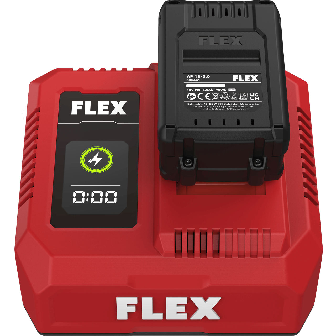 FLEX CA2 12/18 Schnellladegerät mit LED-Farbdisplay – Ansicht 3
