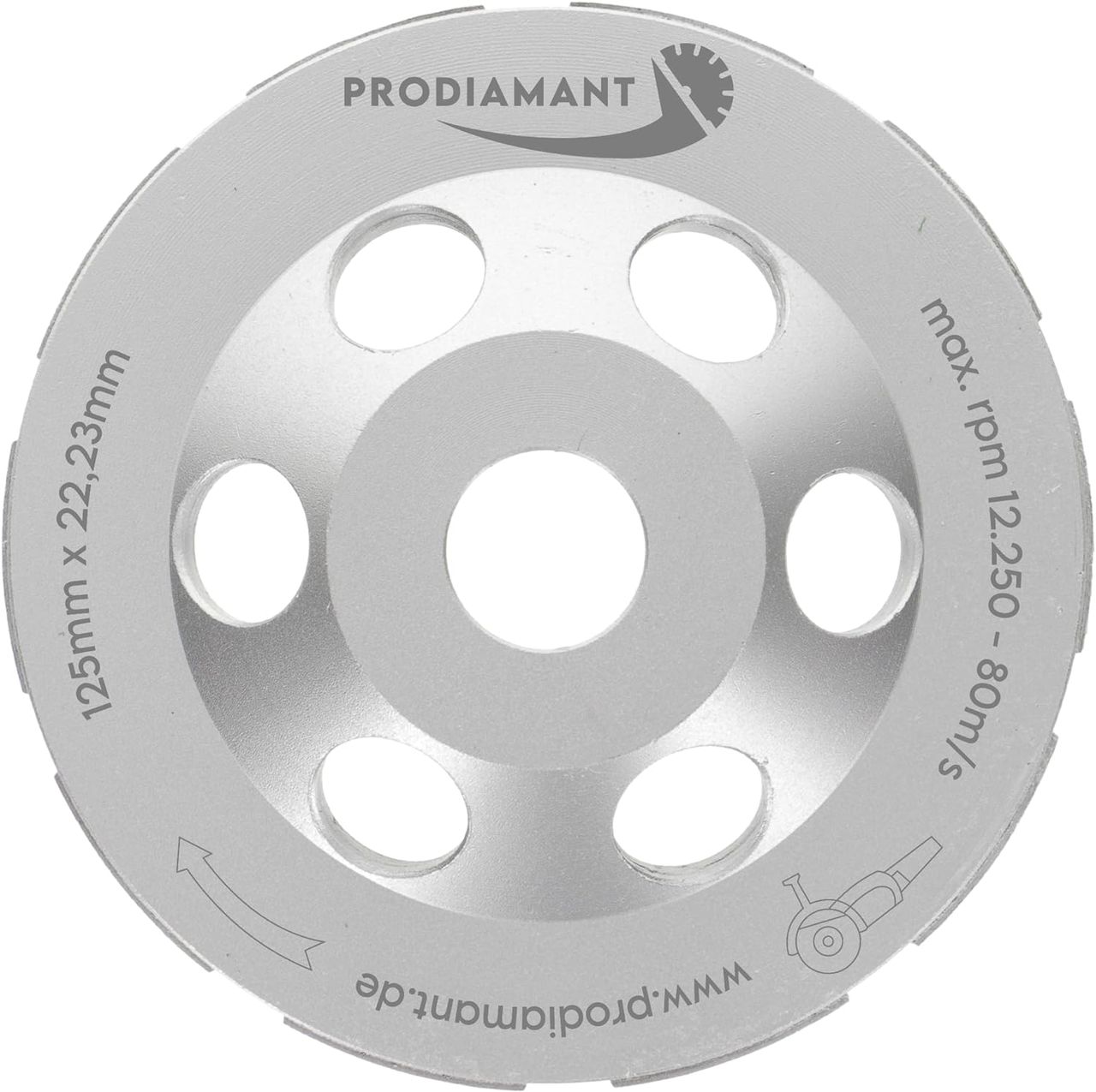 prodiamant premium diamantschleiftopf 125mm doppelreihig gedreht hinten