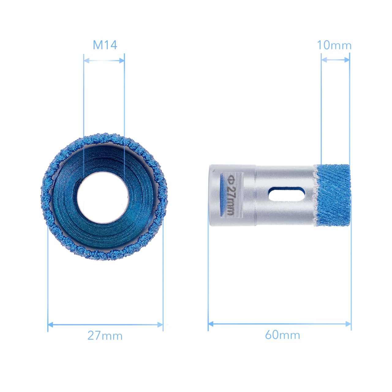 matrix fliesenbohrer db70 27mm abmessung