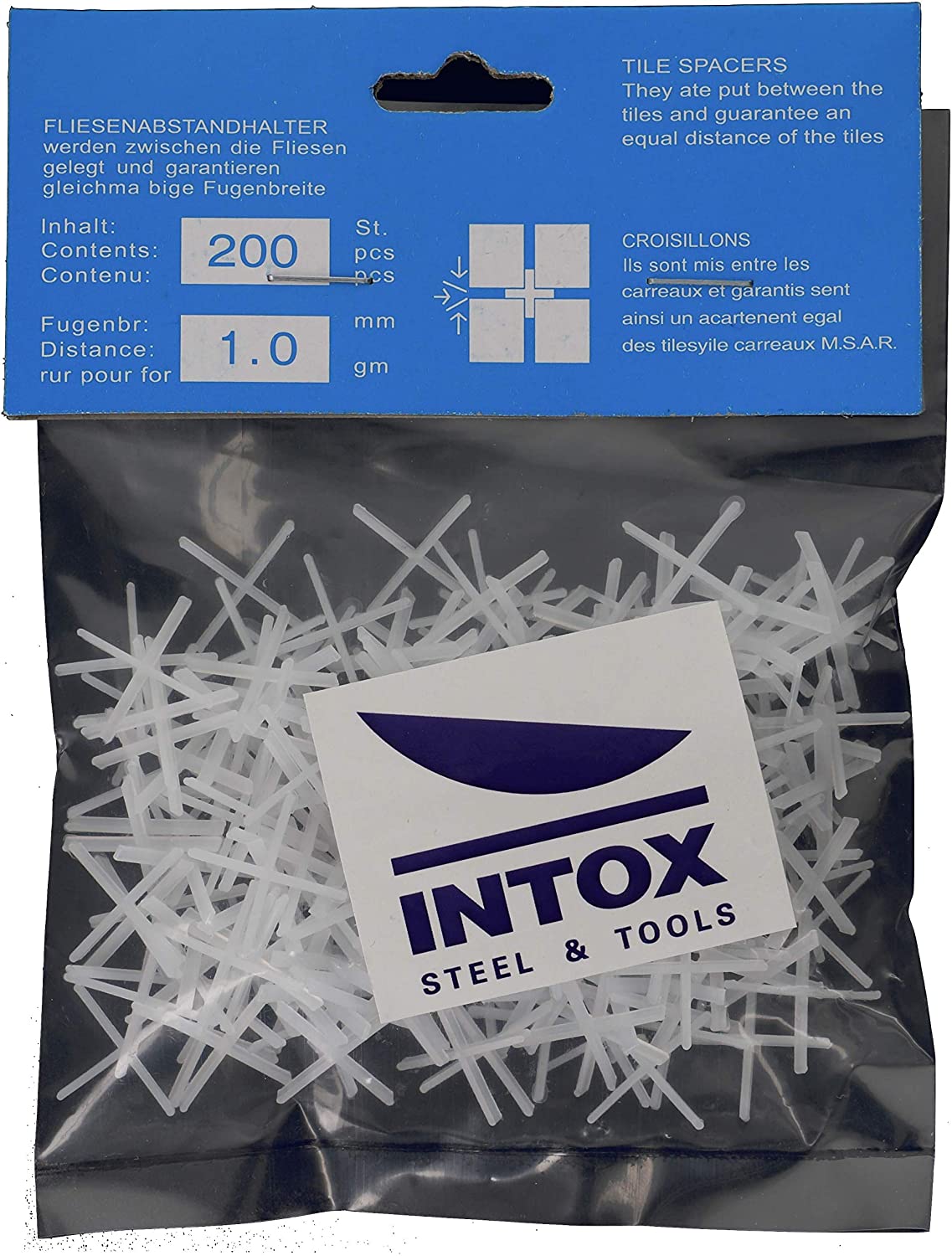 Telituny Fliesenkreuze 100 Stück - Fliesen Abstandhalter 2,0/2,5mm DIY Zubehör