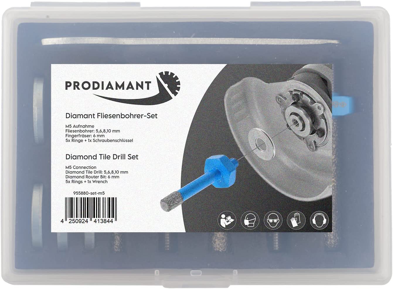 prodiamant fliesenbohrer m5 set oben