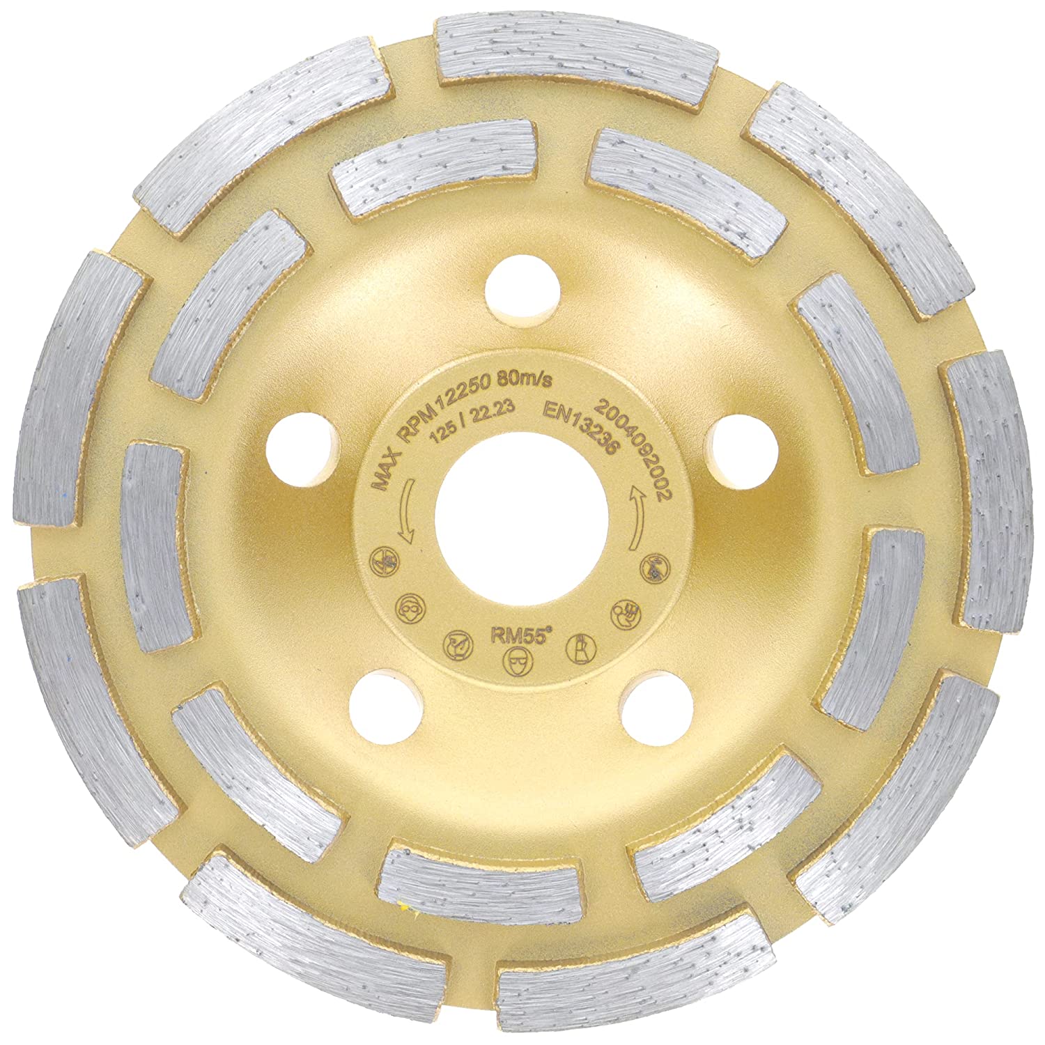 schleiftopf doppelreihe gold oben